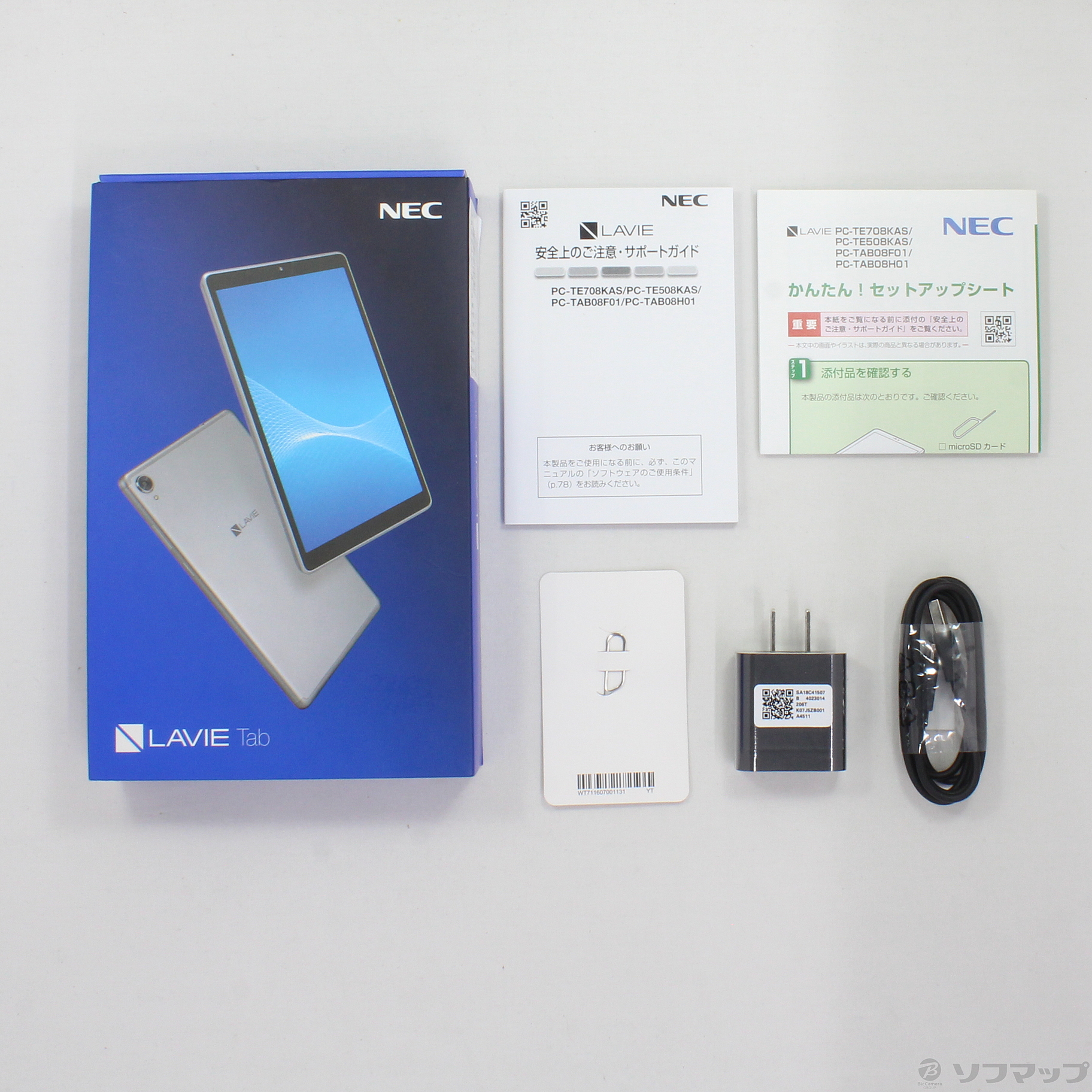 LAVIE PC-TE708KAS Androidタブレット本体【中古品】 中古】LaVie Tab E TE708／KAS 64GB シルバー PC-TE708KAS Wi-Fi