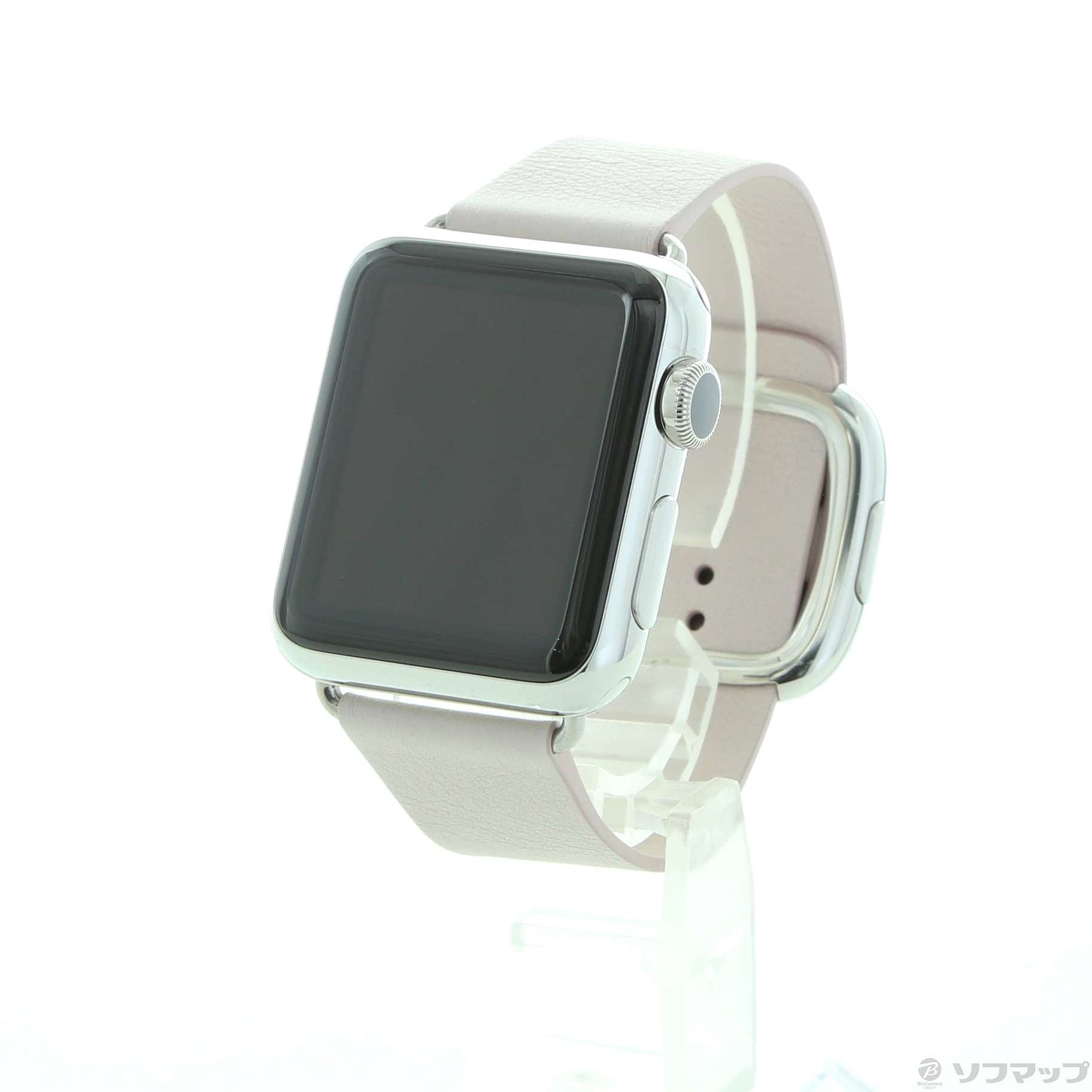 Apple Watch 38mm ステンレススチールケース ソフトピンクモダンバックル - M