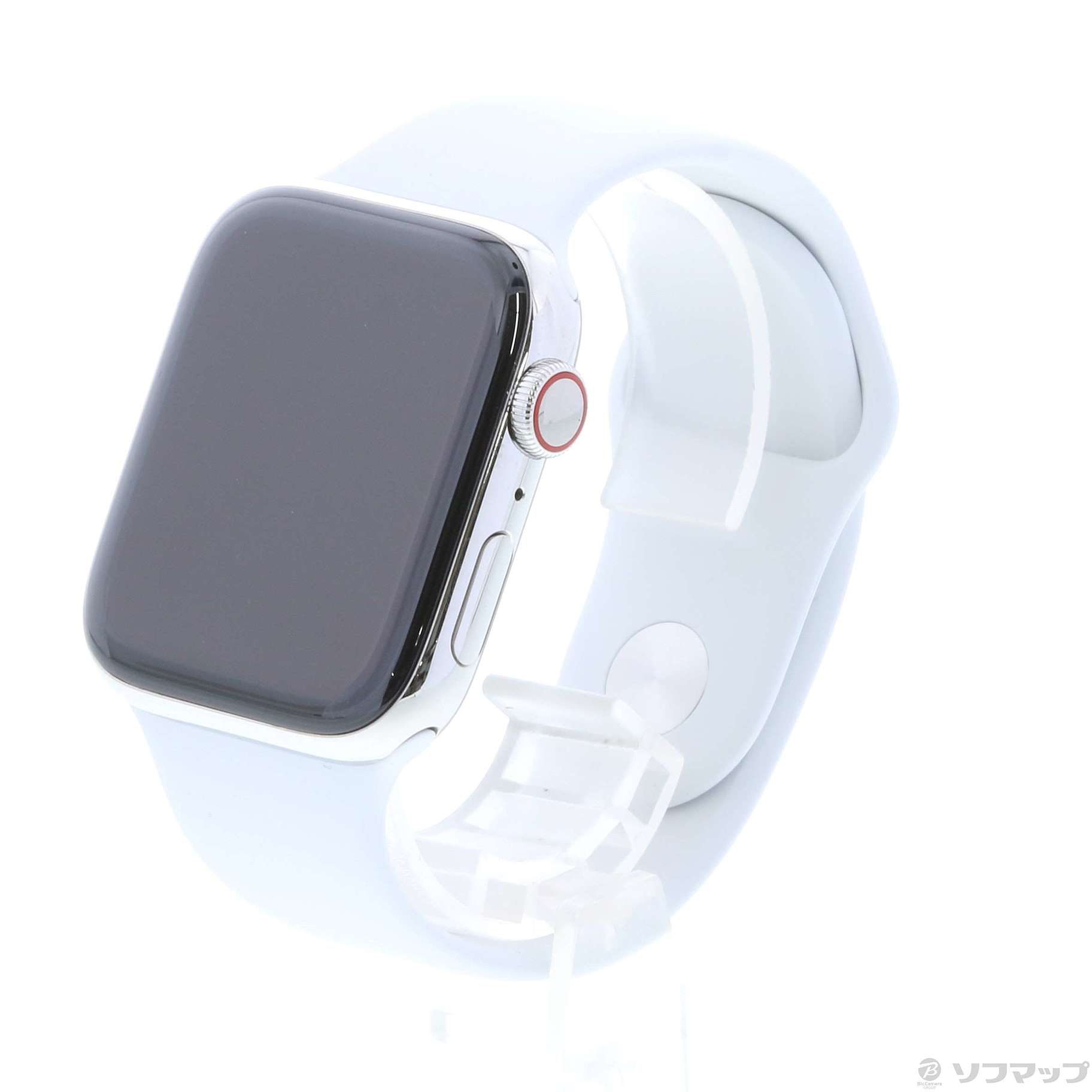 アップル Apple Watch5 44mm ステンレス ホワイトスポーツバンド-