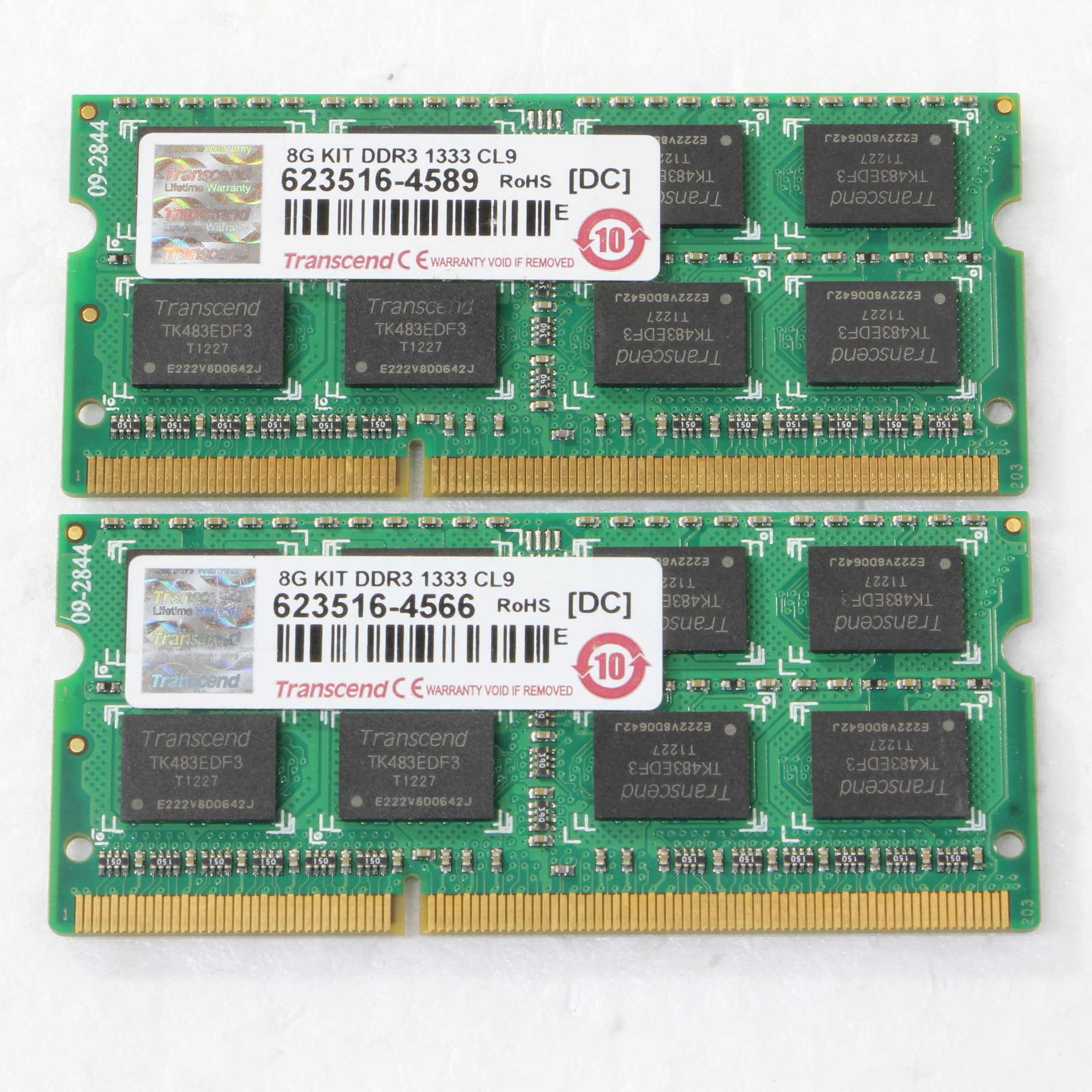 ノートPC用 DDR3-1333　メモリ　8GB ２枚
