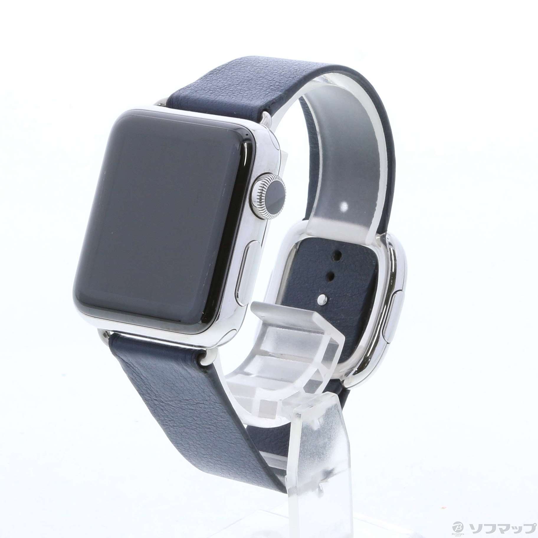 Apple Watch Series 2 38mm ステンレススチールケース ミッドナイトブルーモダンバックル - L