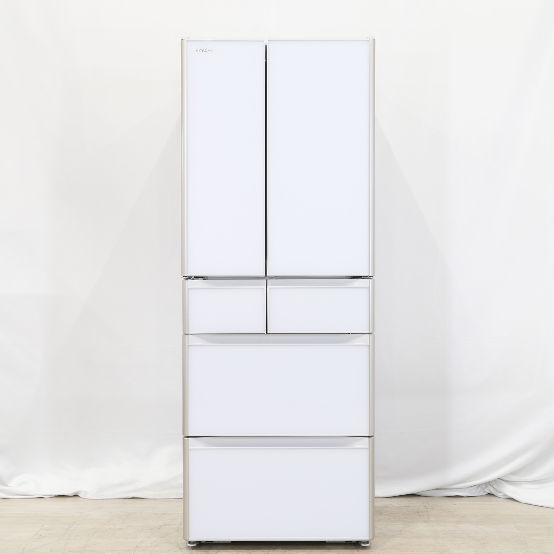 中古】〔展示品〕 冷蔵庫 R-X48N-XW クリスタルホワイト ［6ドア 