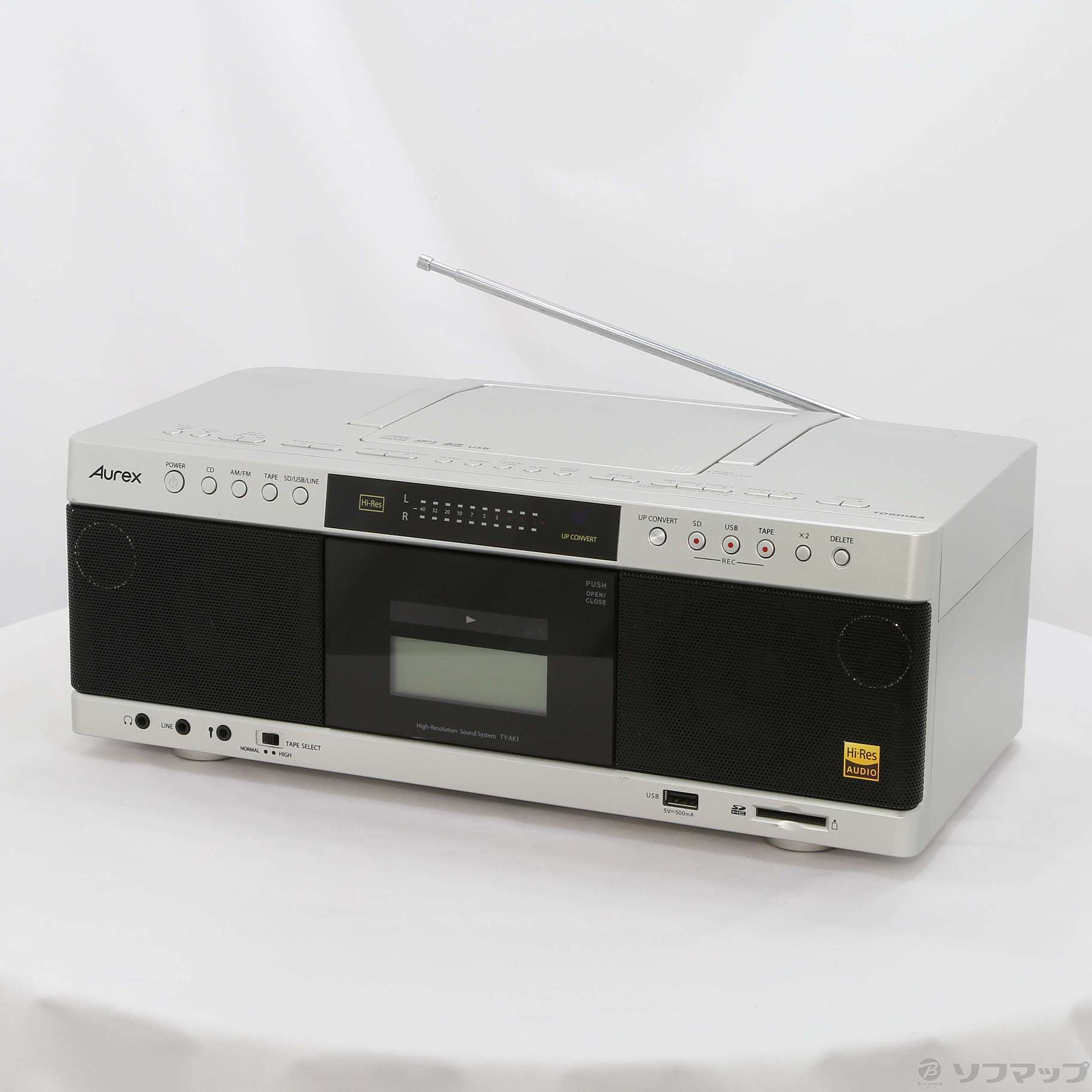 東芝 ハイレゾ CDラジカセ SD/USB/CD-RW対応 Aurex TY-AK1(N)