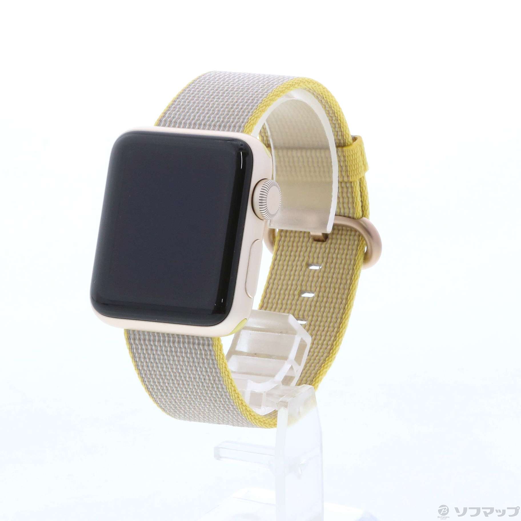 Apple Watch Series 2 38mm ゴールドアルミニウムケース イエロー／ライトグレイウーブンナイロン