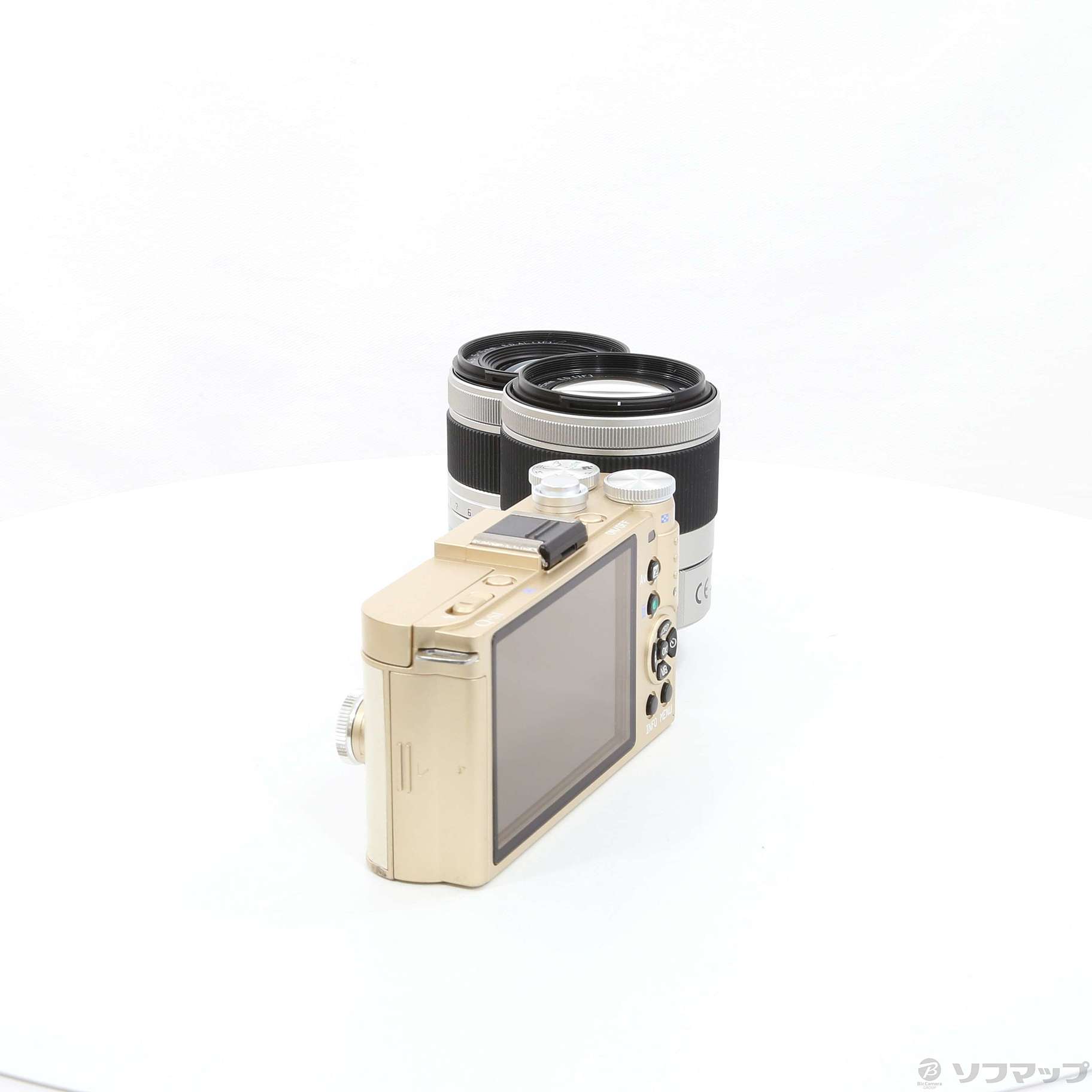 中古】PENTAX Q-S1 シャンパンゴールド×クリーム ダブルズームキット (1240万画素／SDXC) [2133029424552] -  リコレ！|ビックカメラグループ ソフマップの中古通販サイト