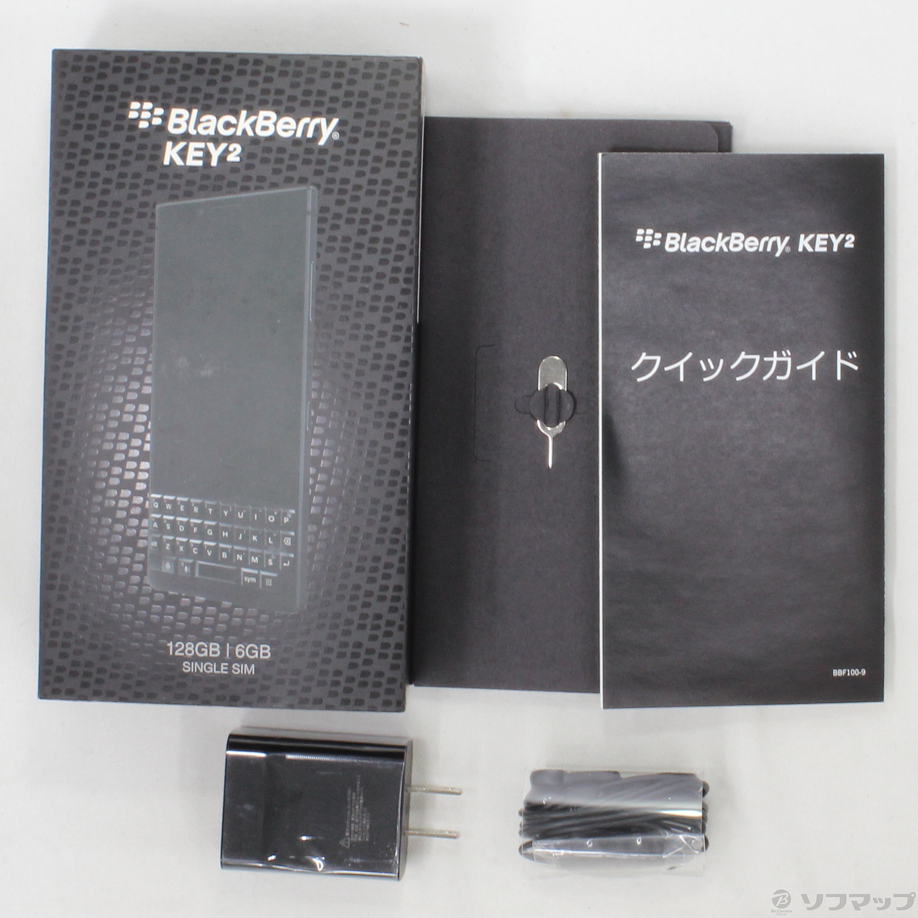 中古】BlackBerry KEY2 128GB ブラック BBF1009 SIMフリー ...