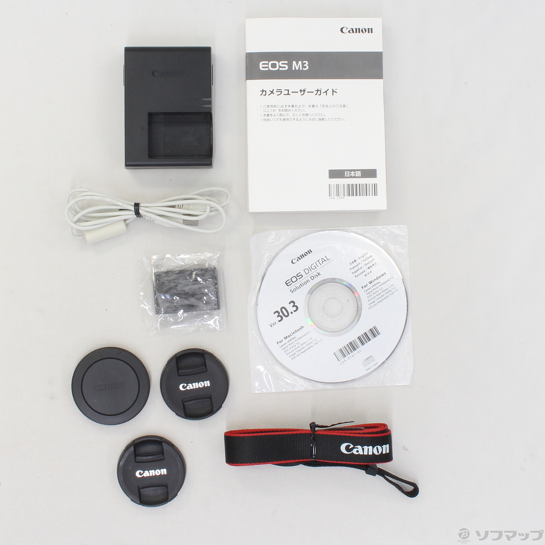 中古】EOS M3 ダブルズーム EVFキット BK (2420万画素／SDXC／ブラック) [2133029743165] -  リコレ！|ビックカメラグループ ソフマップの中古通販サイト