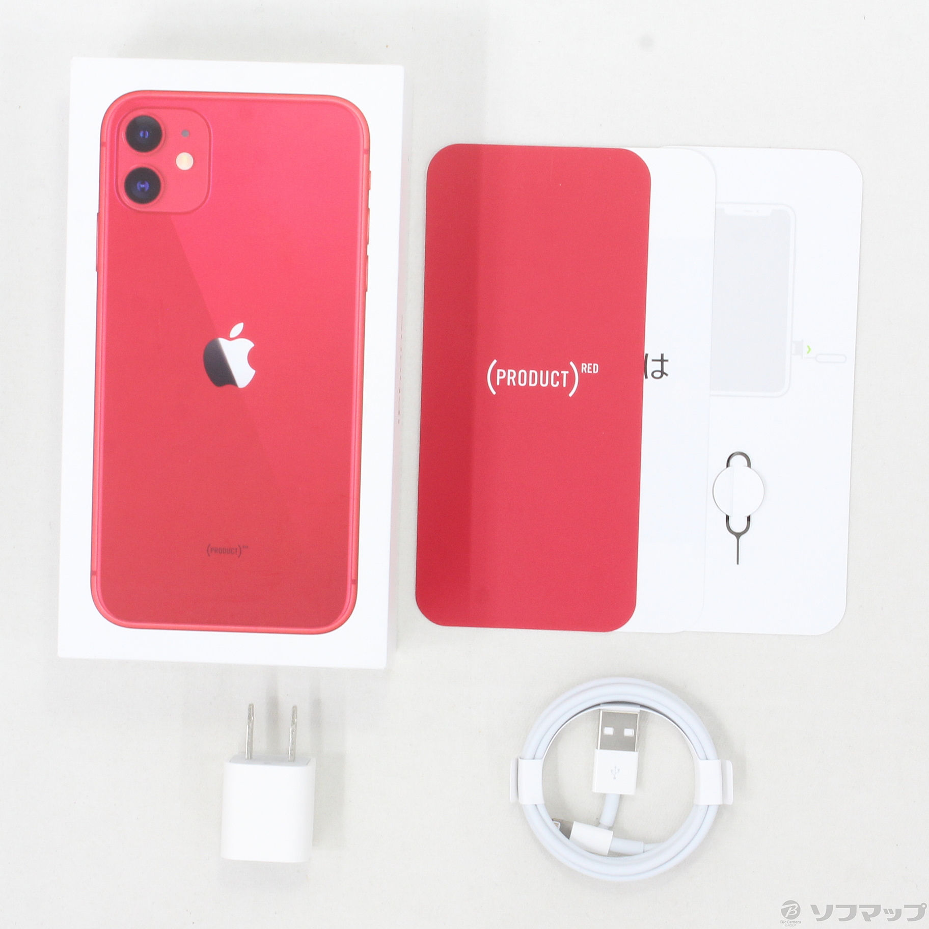 中古】〔展示品〕 iPhone11 64GB プロダクトレッド MWLV2J／A SIM