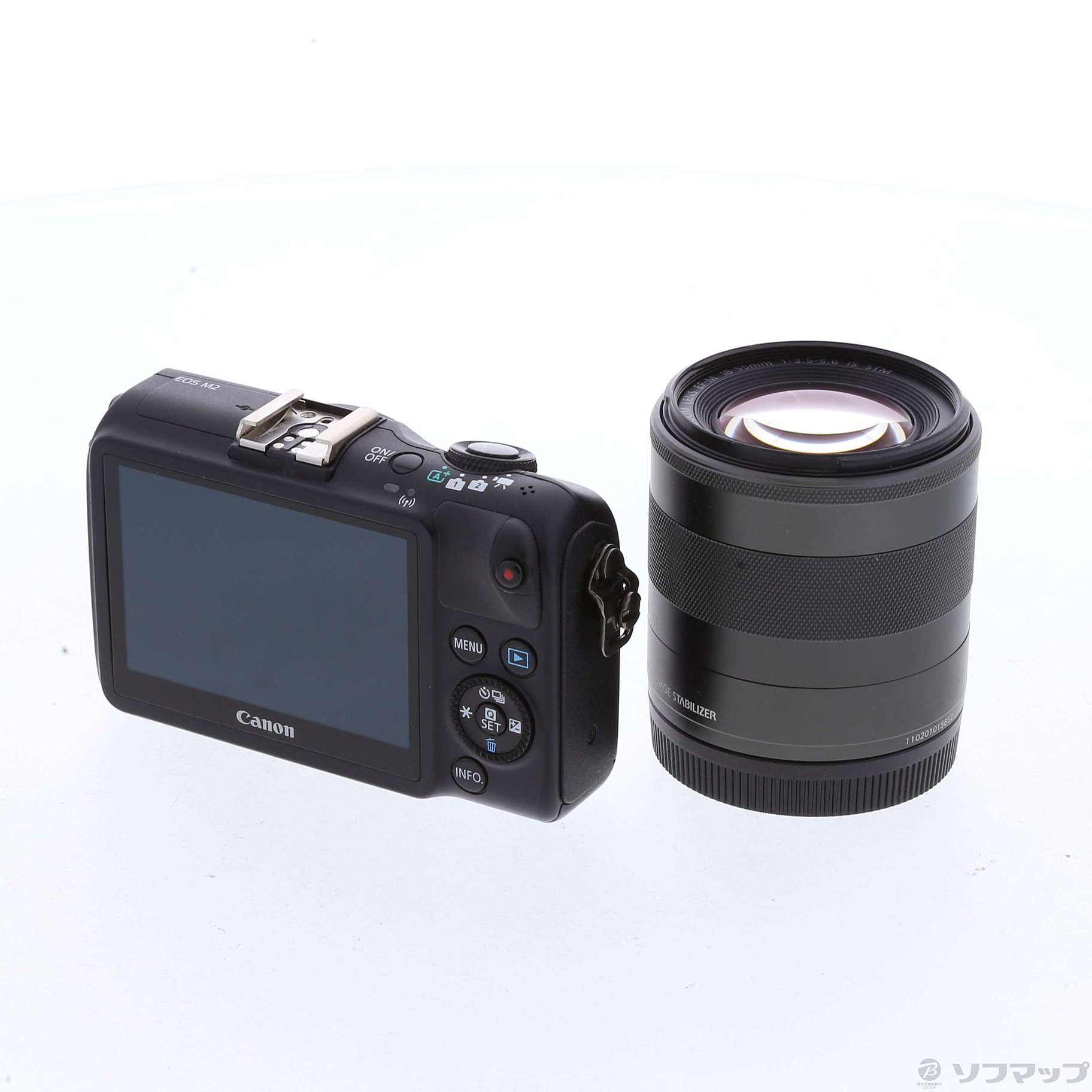 中古】EOS M2 18-55レンズキット BK (1800万画素／SDXC／ブラック