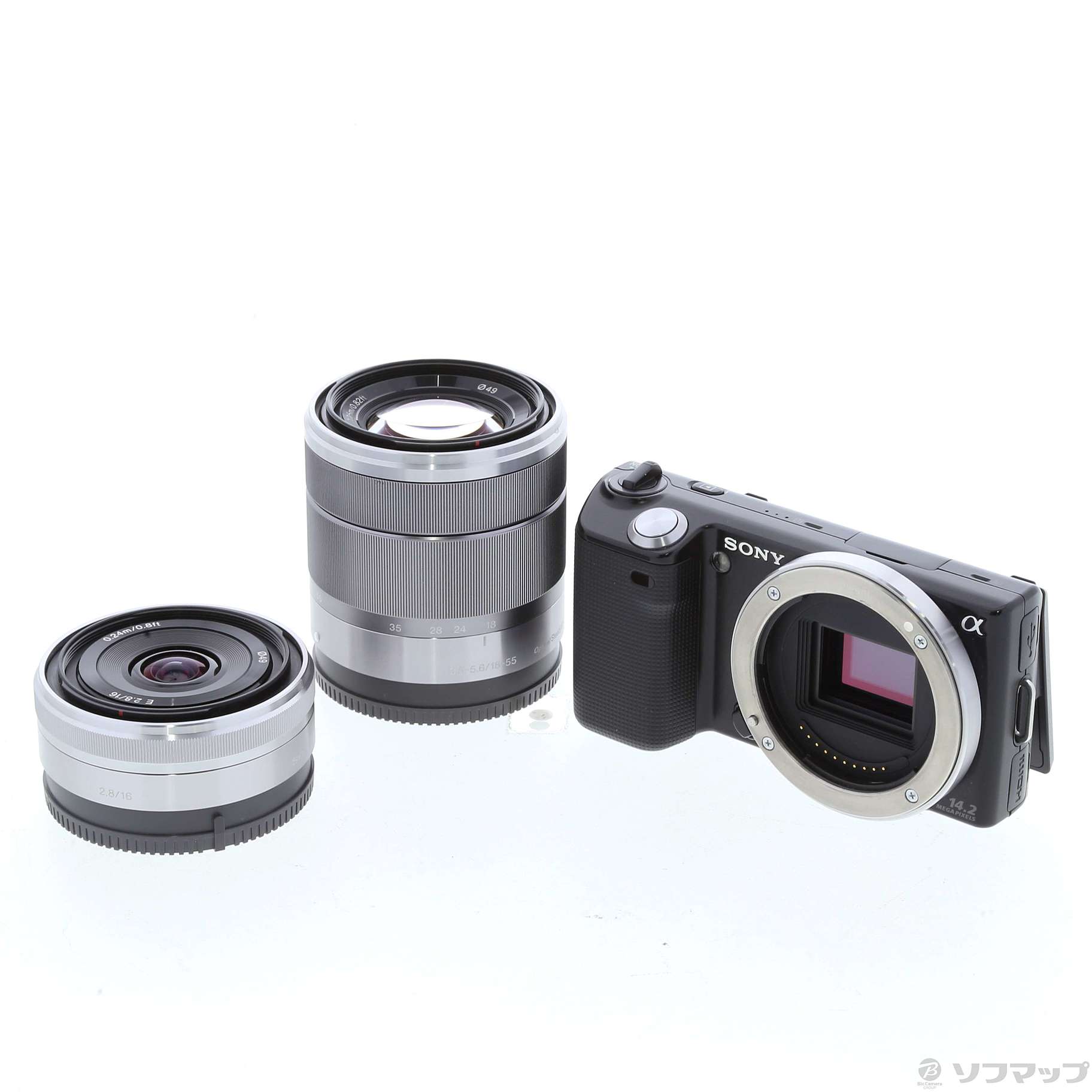 中古】NEX-5D (ブラック) ダブルレンズ E 16mm F2.8／E 18-55mm F3.5