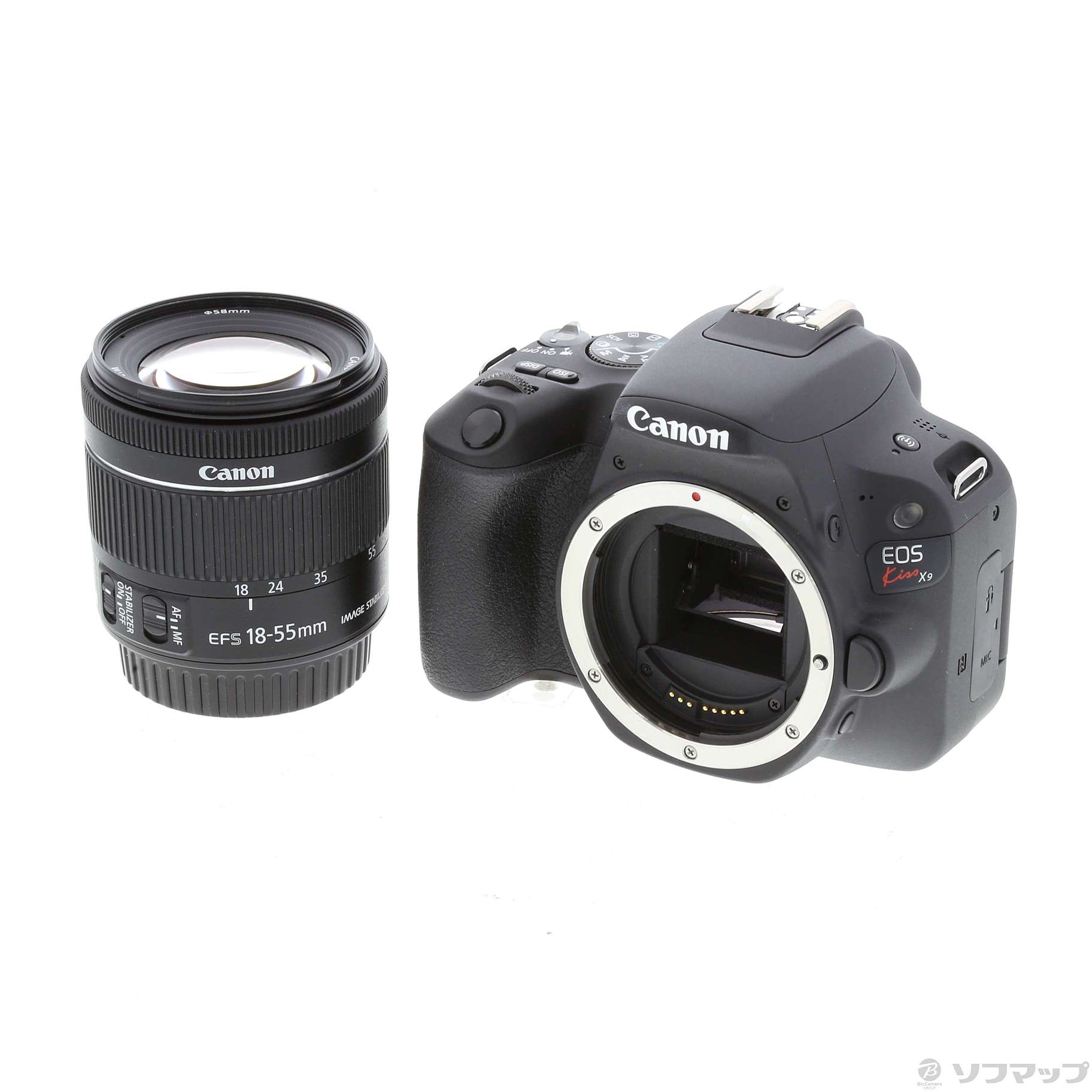 中古】EOS Kiss X9 ブラック EF-S18-55 IS STM レンズキット