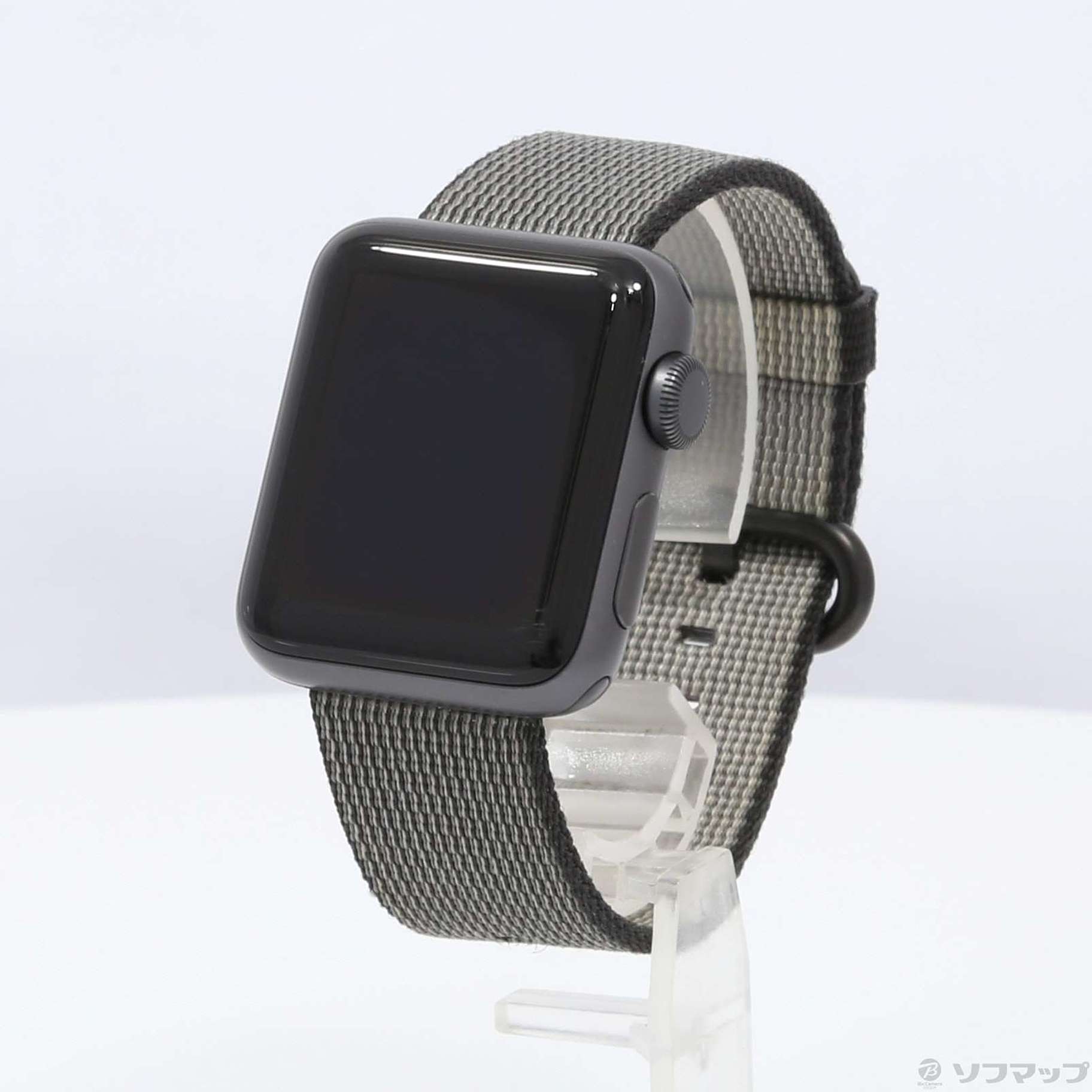 Apple Watch Series 2 38mm スペースグレイアルミニウムケース ブラックウーブンナイロン