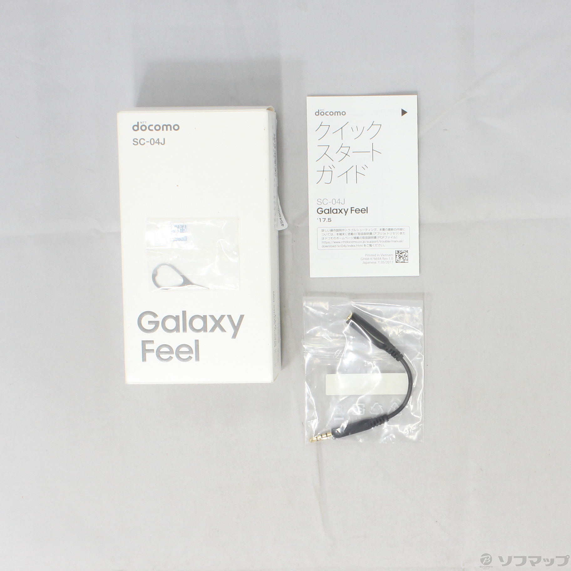 中古】GALAXY Feel 32GB ムーンホワイト SC-04J docomoロック解除SIM