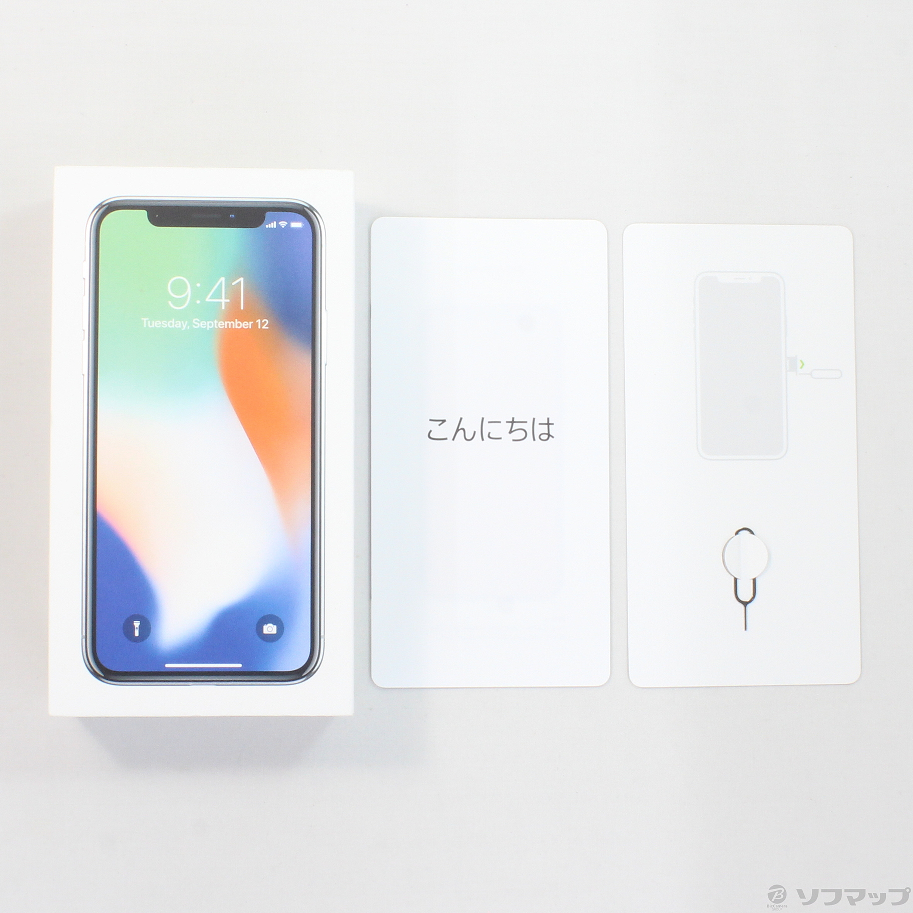 中古】セール対象品 iPhoneX 256GB シルバー NQC22J／A SIMフリー ◇02 