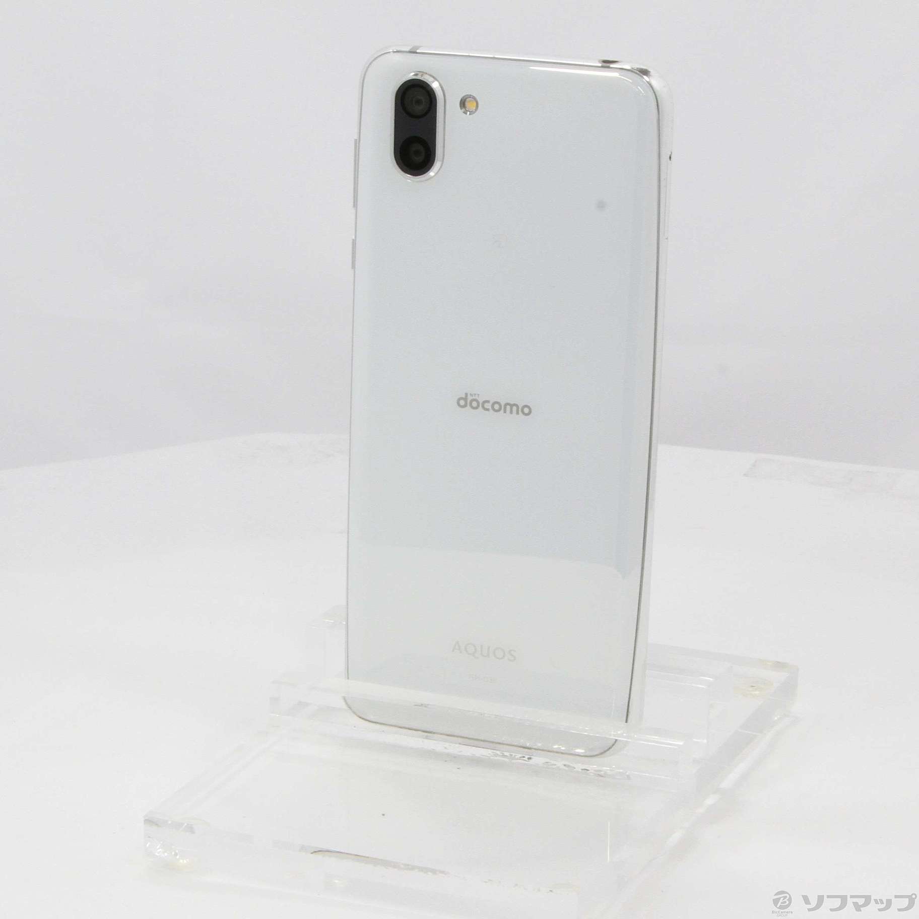 中古品〕 AQUOS R2 64GB プラチナムホワイト SH03KW docomoロック解除