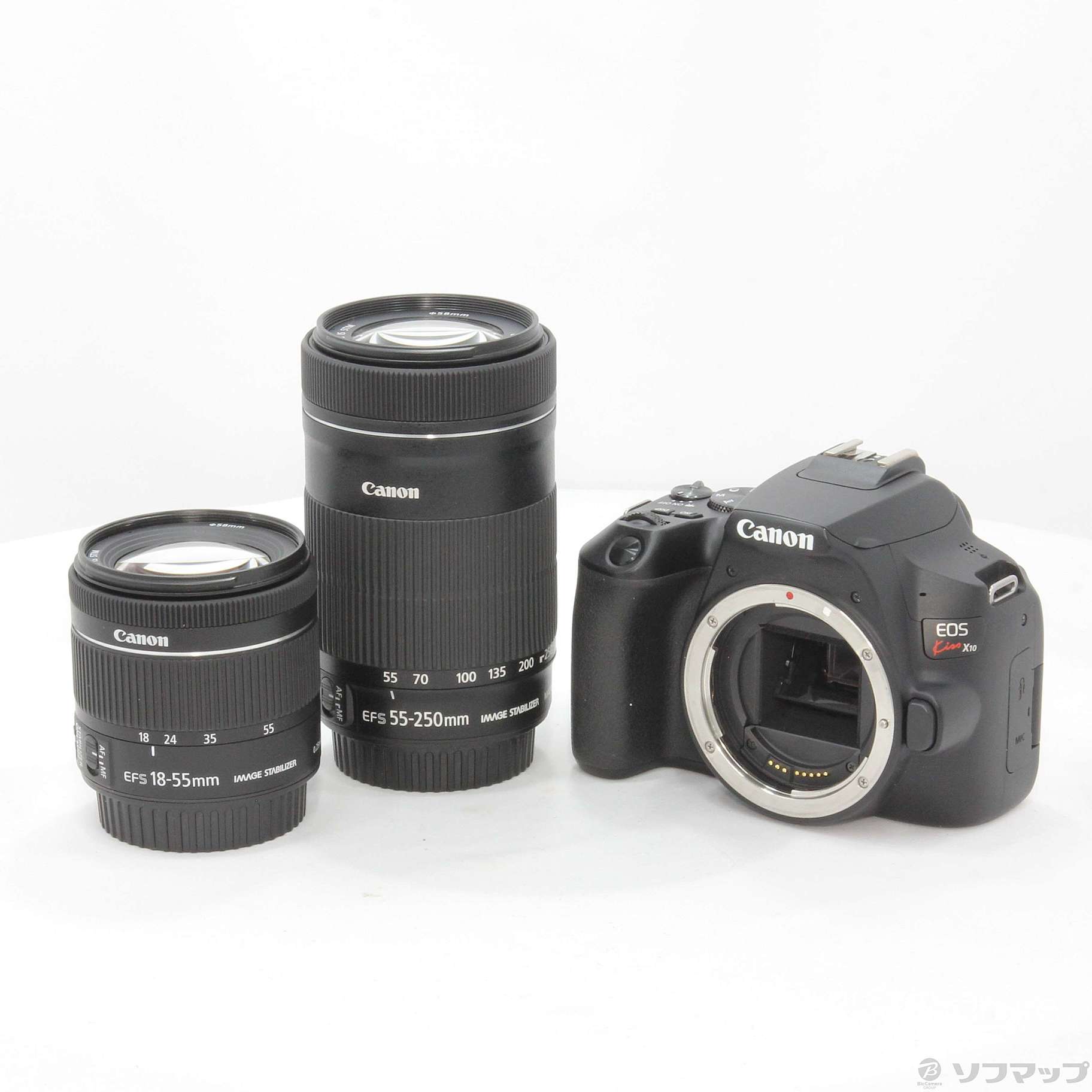 中古】EOS Kiss X10 ダブルズームキット ブラック [2133030097936