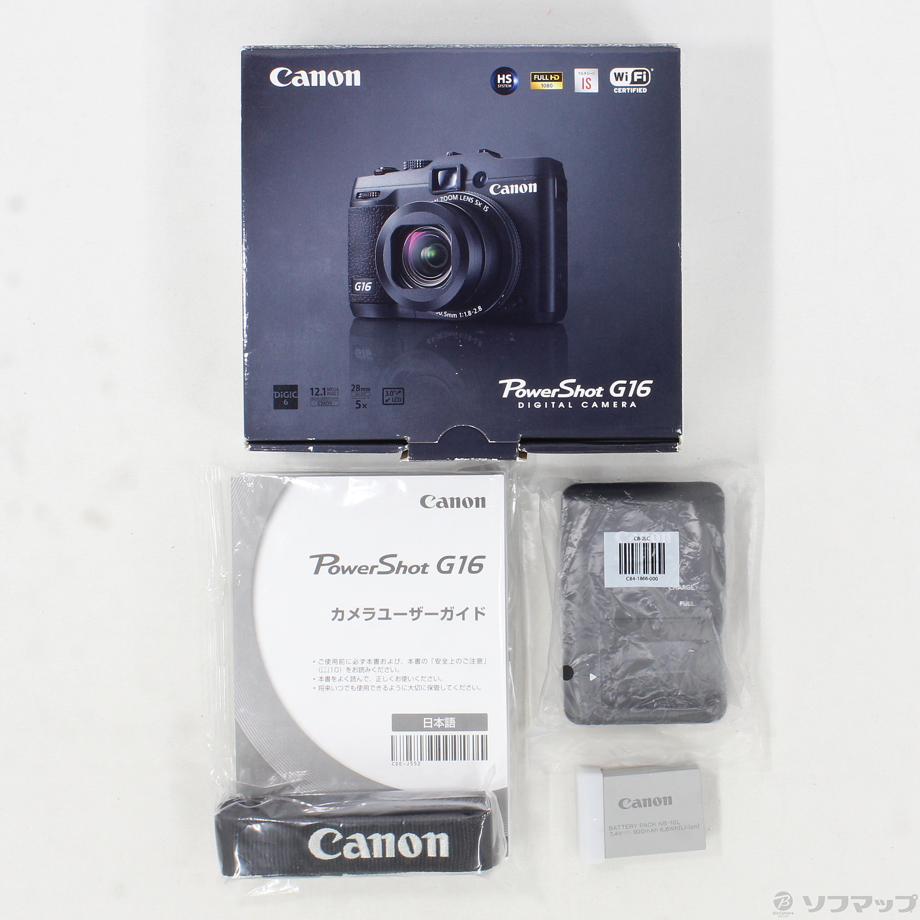【中古】Canon キヤノン PowerShot G16 コンパクトデジタルカメラ キヤノン（Canon） 中古 1年保証 美品 Canon PowerShot G16 : Premier