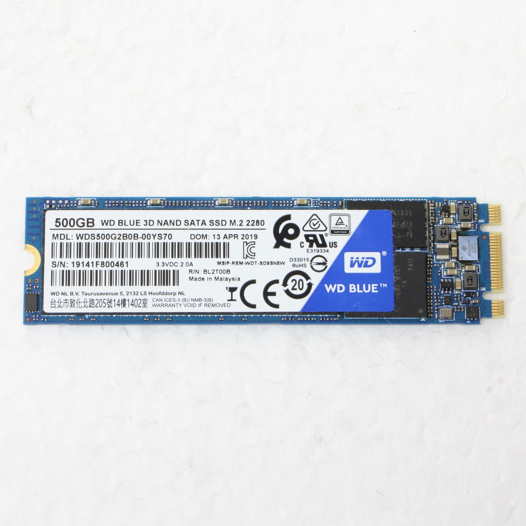M.2 SATA SSD 500GB WDS500G2B0B
