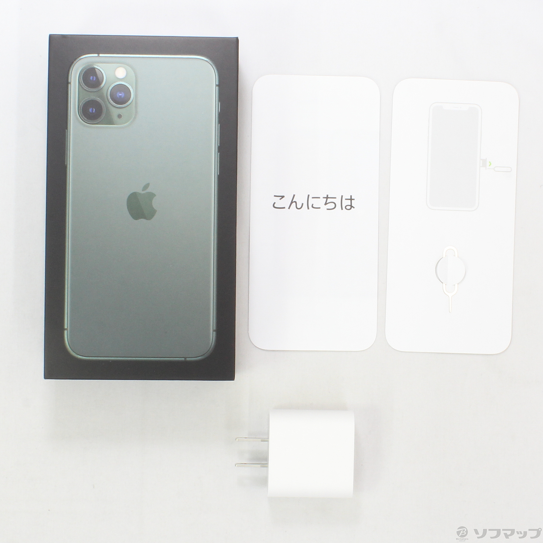 中古】iPhone11 Pro 256GB ミッドナイトグリーン MWCC2J／A SIMフリー