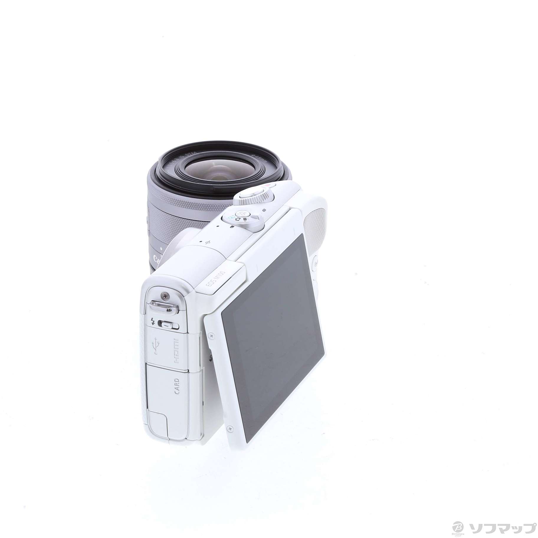 中古】〔展示品〕 EOS M100 EF-M15-45 IS STM レンズキット (ホワイト 