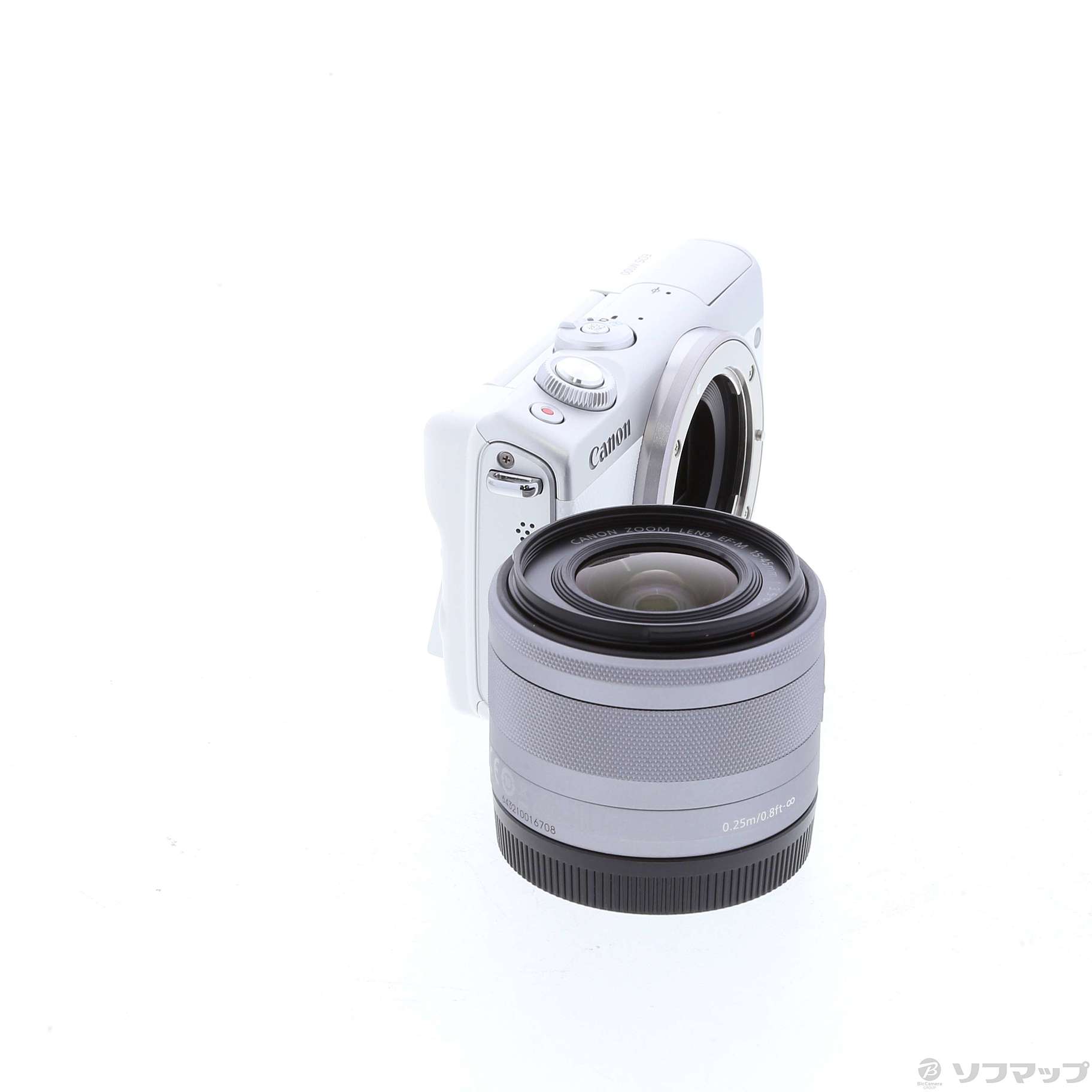 中古】〔展示品〕 EOS M100 EF-M15-45 IS STM レンズキット (ホワイト 