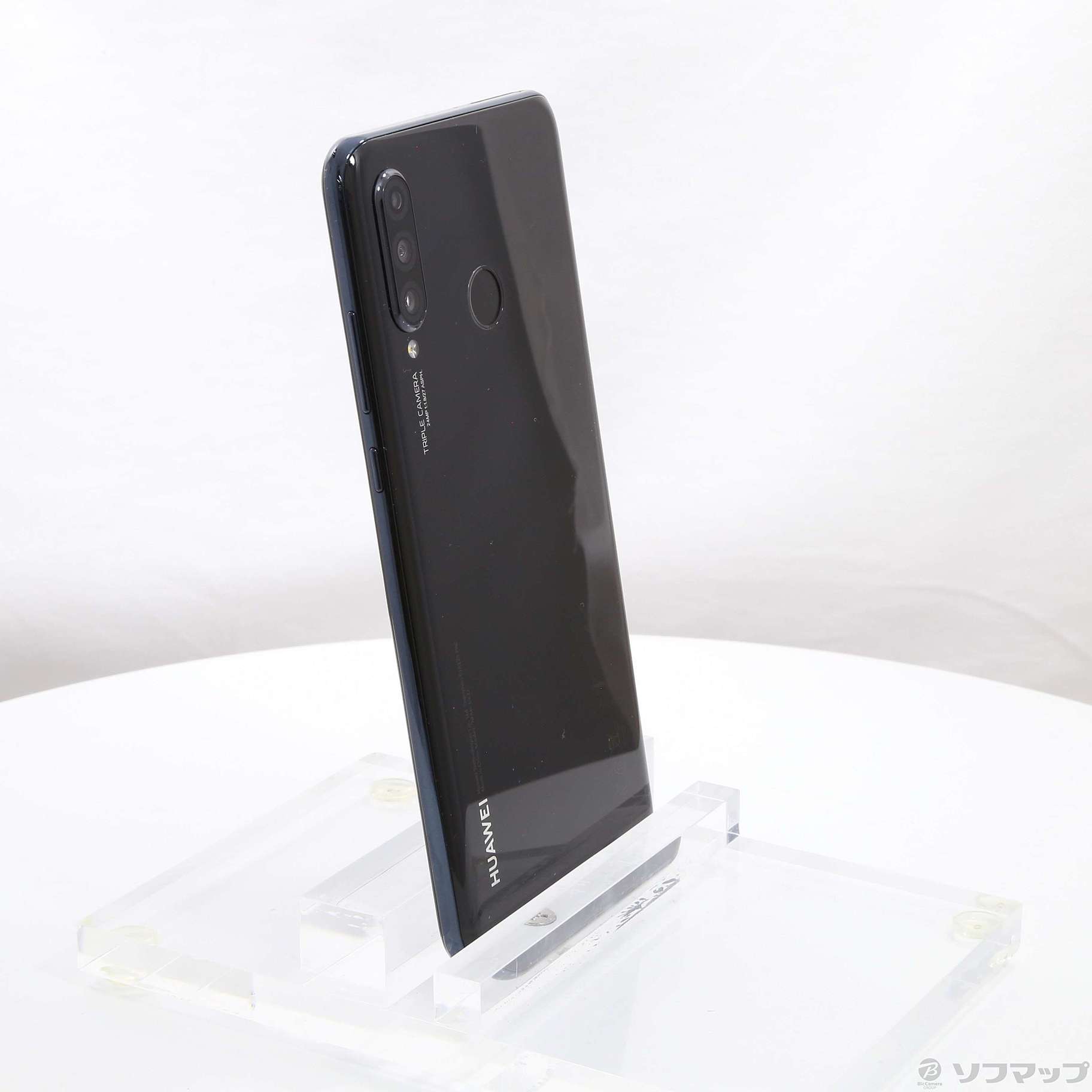 中古】HUAWEI P30 lite 64GB ミッドナイトブラック MAR-LX2J SIMフリー
