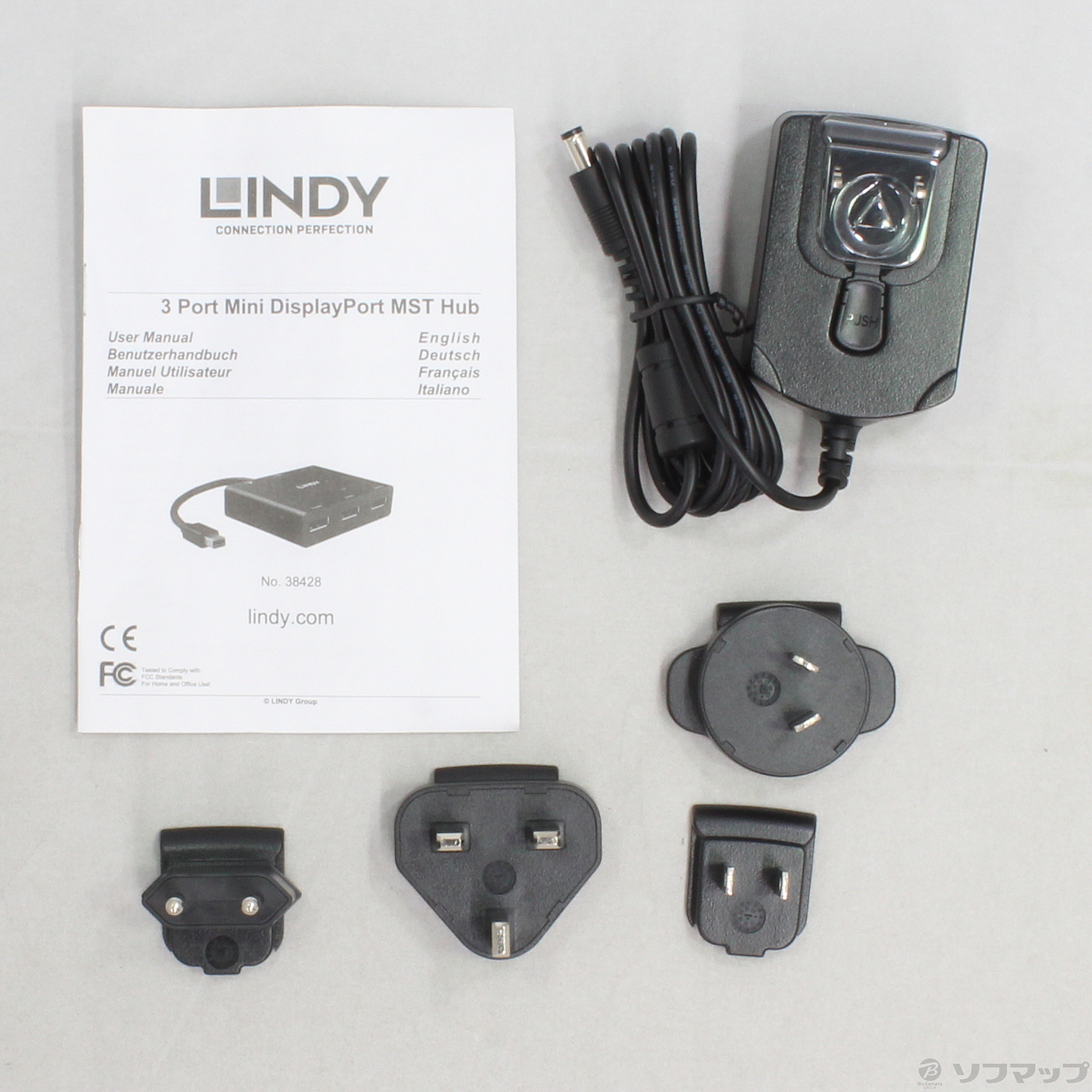 LINDY 4K対応 DisplayPort- HDMI(2ポート)分配器(型番:38409
