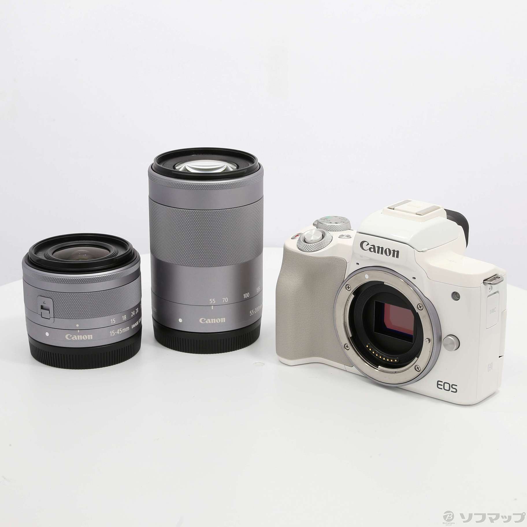 中古】EOS Kiss M ホワイト ダブルズームキット ◇01/29(金)値下げ