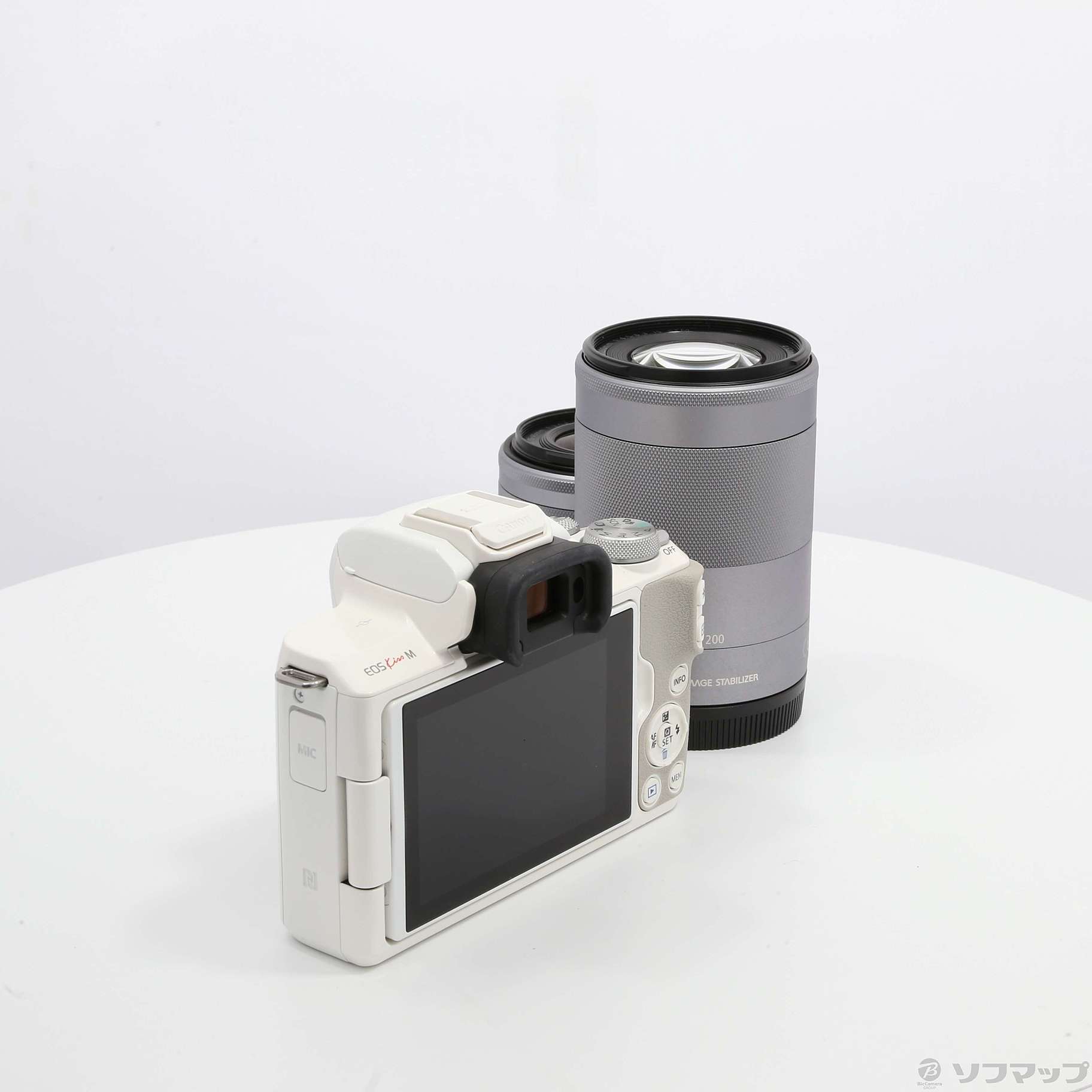中古】EOS Kiss M ホワイト ダブルズームキット ◇01/29(金)値下げ