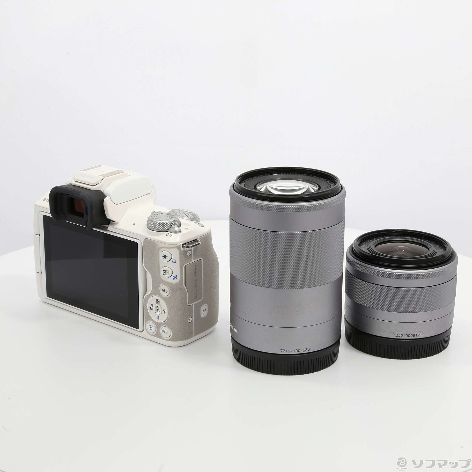 中古】EOS Kiss M ホワイト ダブルズームキット ◇01/29(金)値下げ