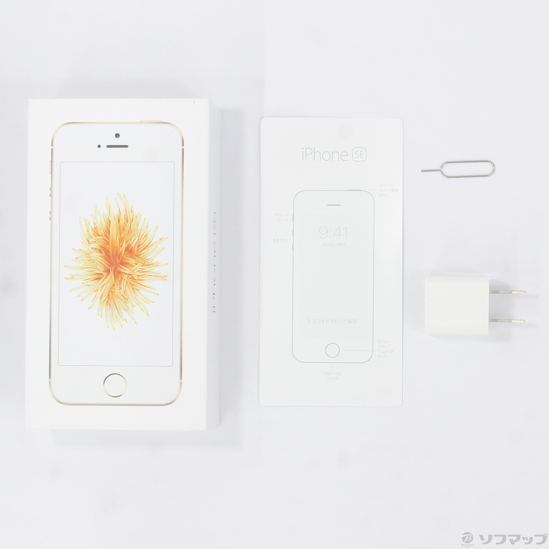 中古】iPhone SE 128GB ゴールド MP882J／A SIMフリー ◇11/06(土