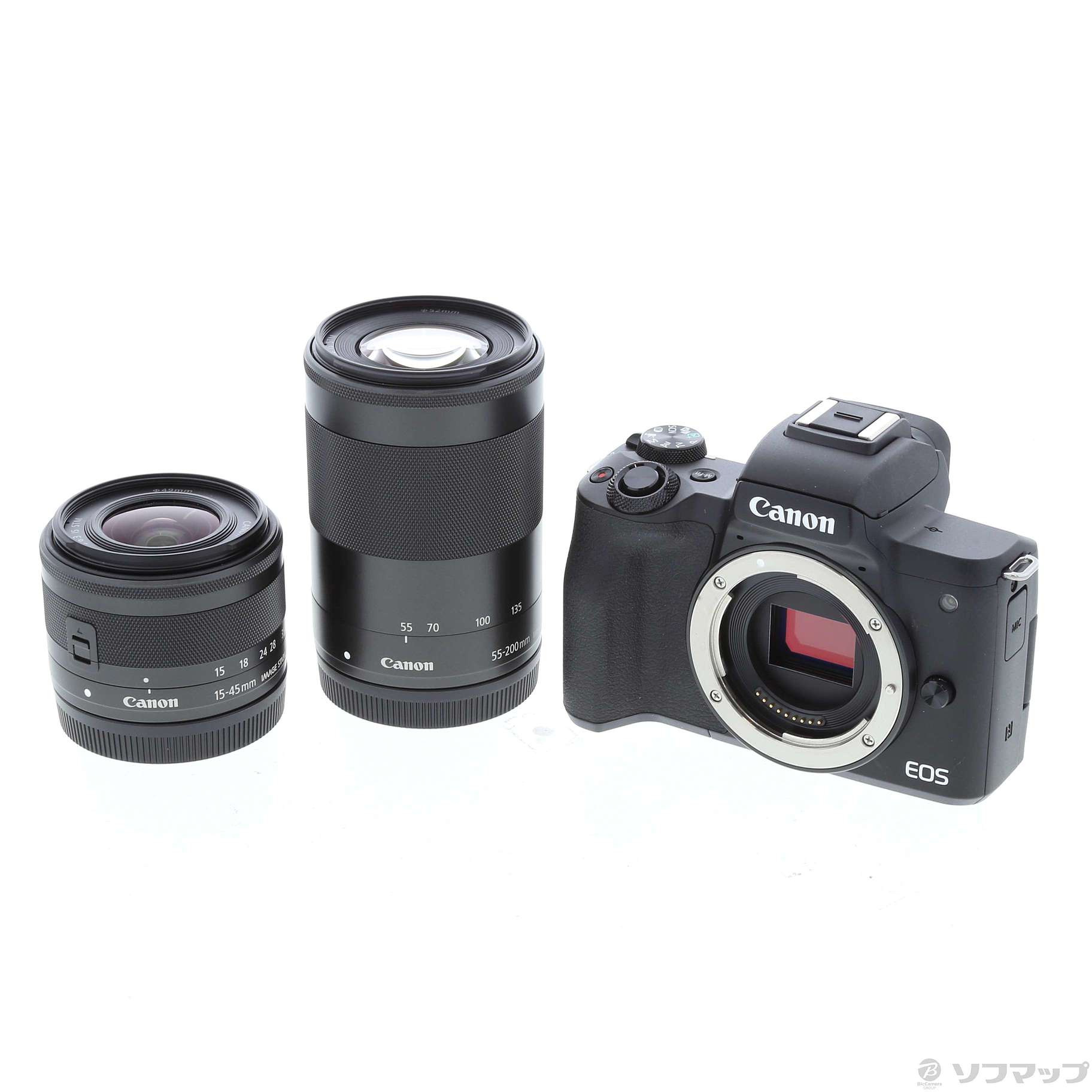 中古】EOS Kiss M ダブルズームキット ブラック [2133030333171