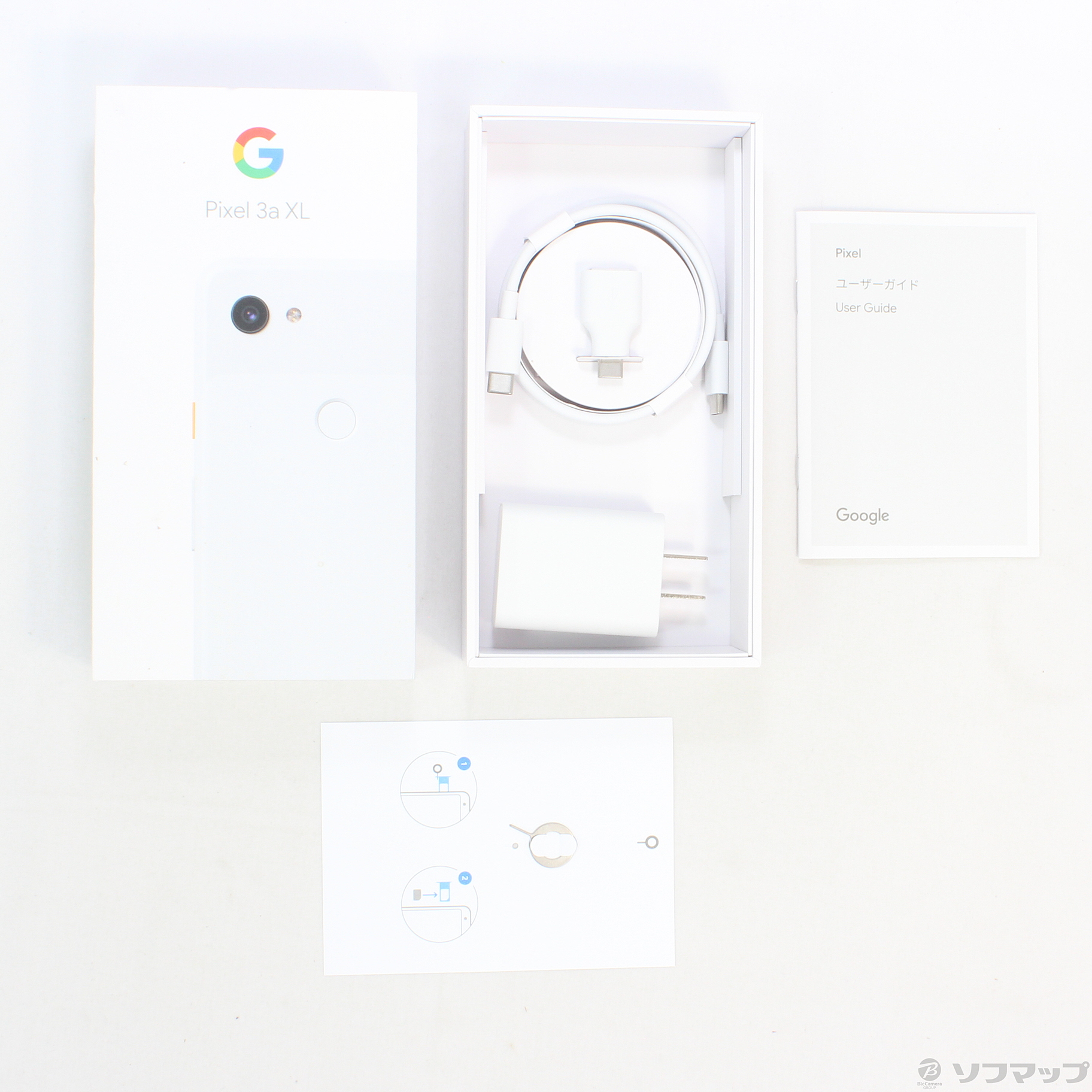 中古】Google Pixel 3a XL 64GB クリアリーホワイト G020D SIMフリー