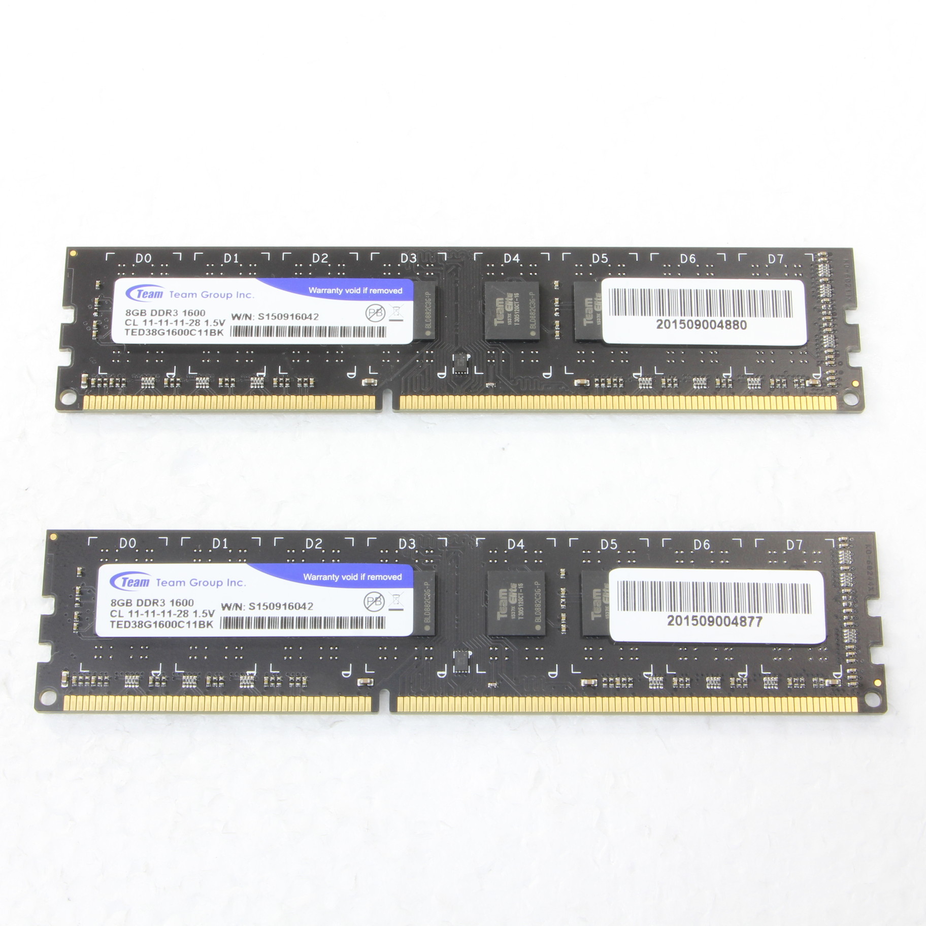 熱販売 DDR3 1600 PC3-12800 8GB x 2枚 sushitai.com.mx