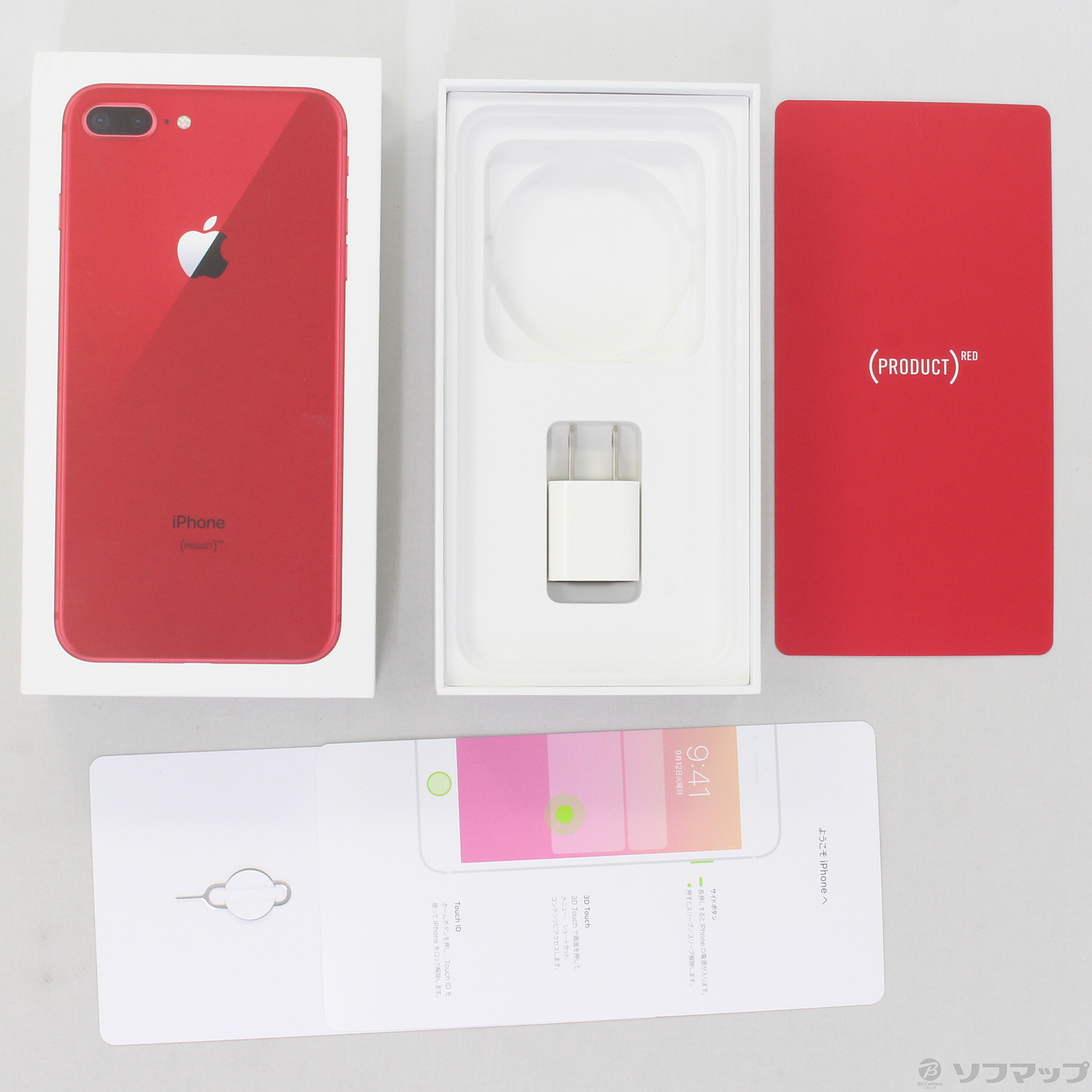 中古】iPhone8 Plus 256GB プロダクトレッド MRTM2J／A SIMフリー