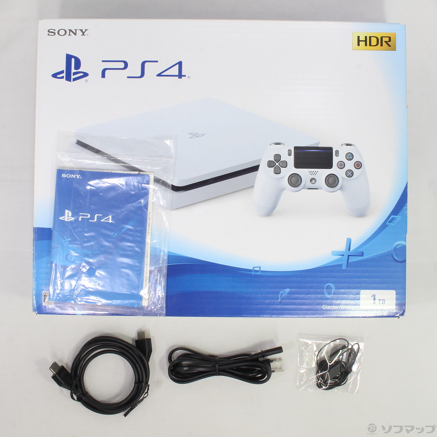 中古】PlayStation 4 グレイシャー・ホワイト 1TB CUH-2200BB02