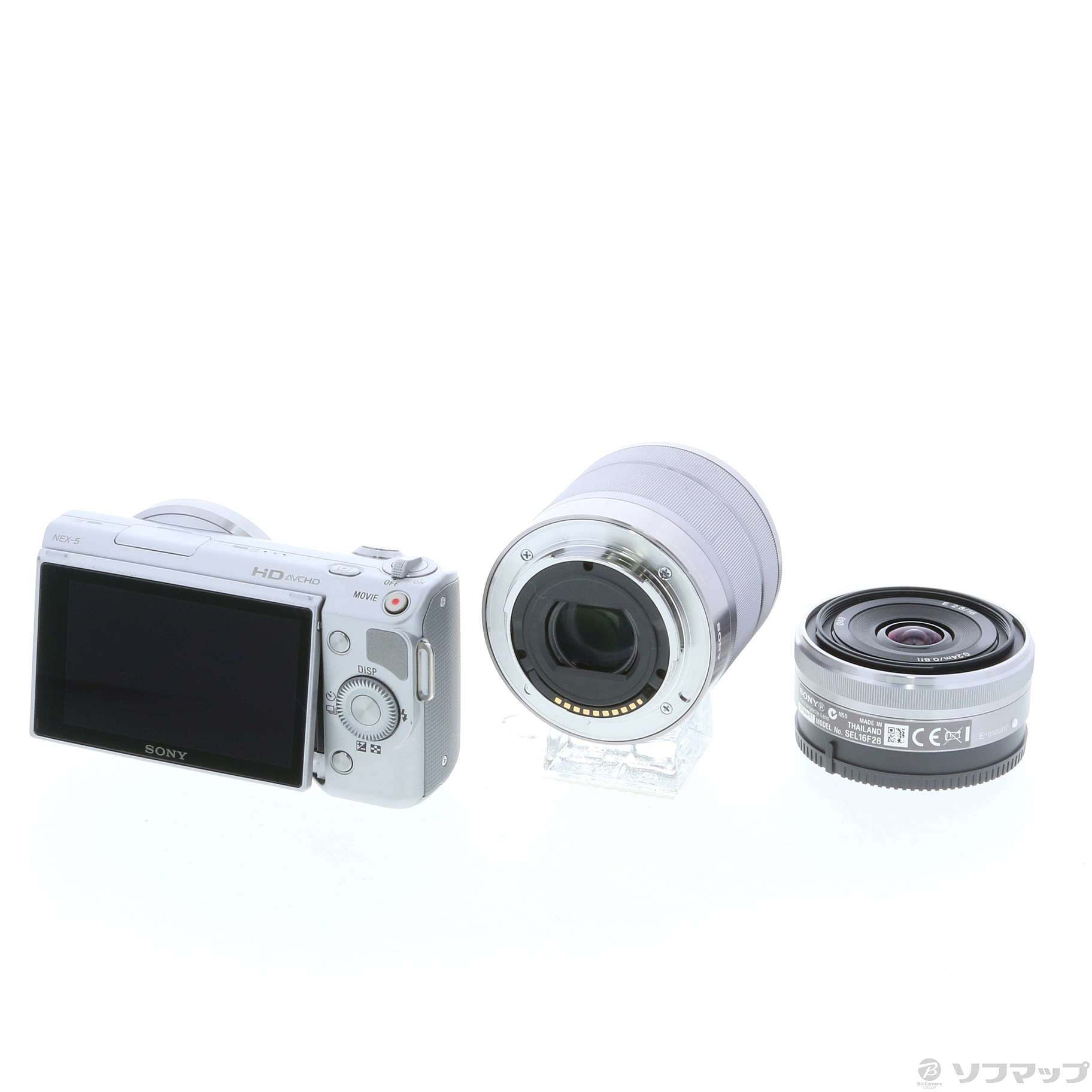 中古 Nex 5d シルバー ダブルレンズ E 16mm F2 8 E 18 55mm F3 5 5 6 2133030404949 リコレ ソフマップの中古通販サイト
