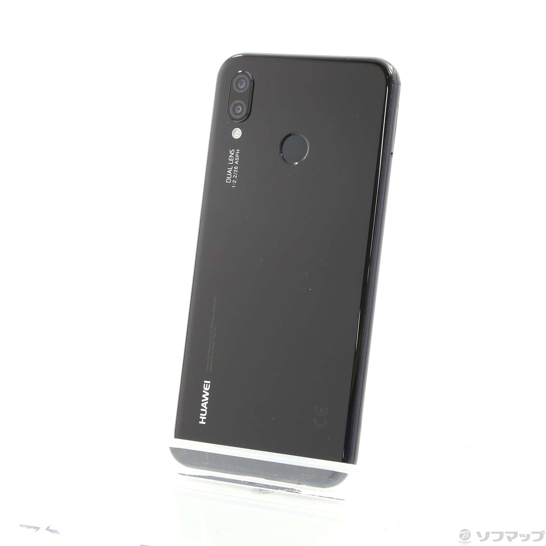 中古】HUAWEI P20 lite 32GB ミッドナイトブラック ANE-LX2J SIMフリー