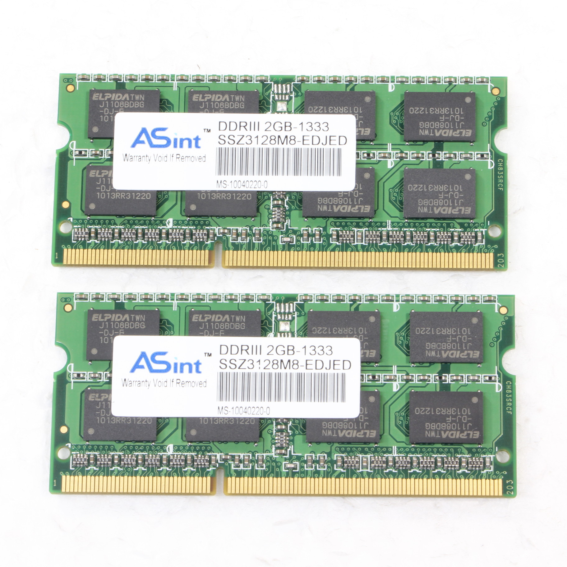 中古】ノートPCメモリ 204P DDR3 2GB 2枚組 PC3-10600 DDR3-1333