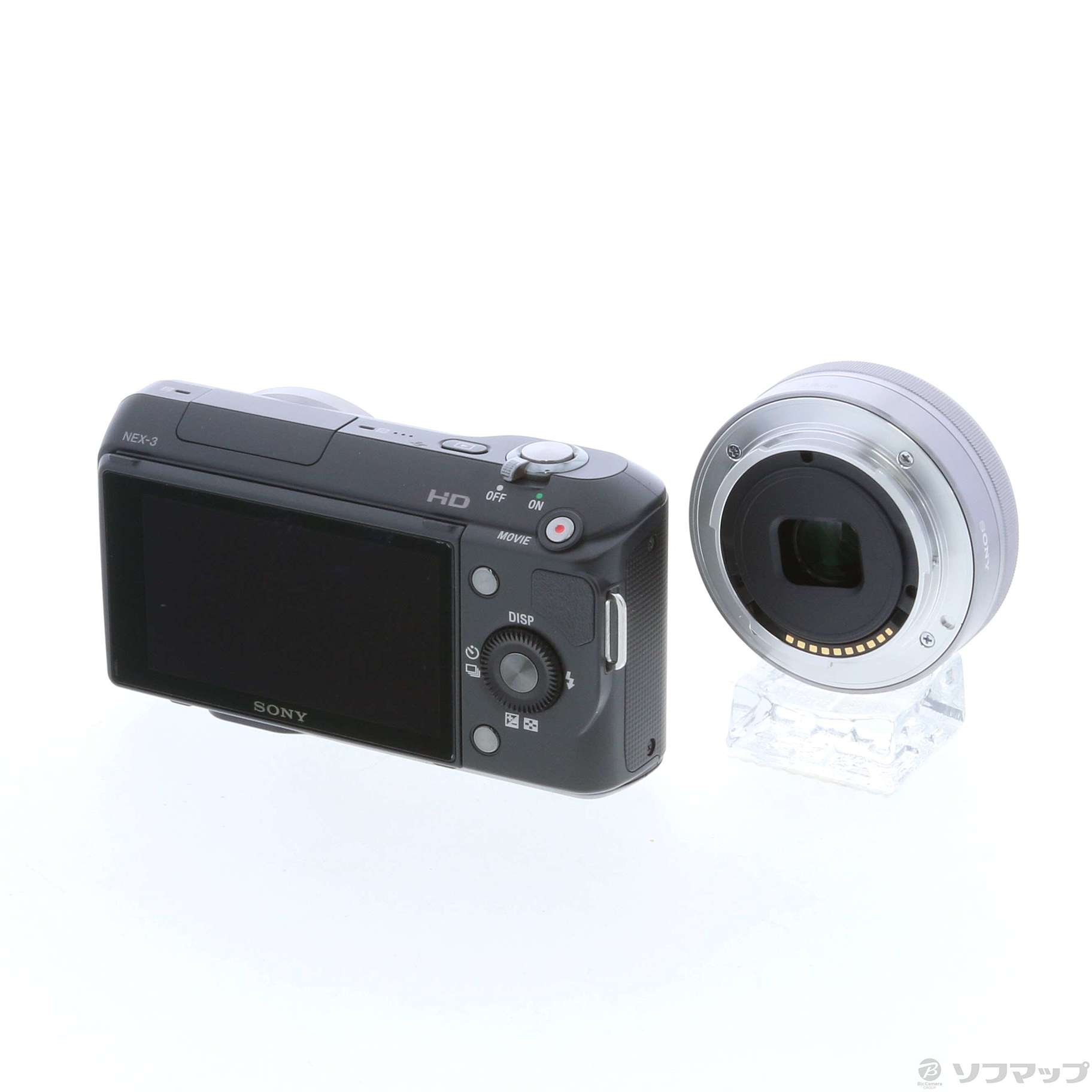 中古】NEX-3A (ブラック) 薄型広角レンズキット E 16mm F2.8付属 ◇01