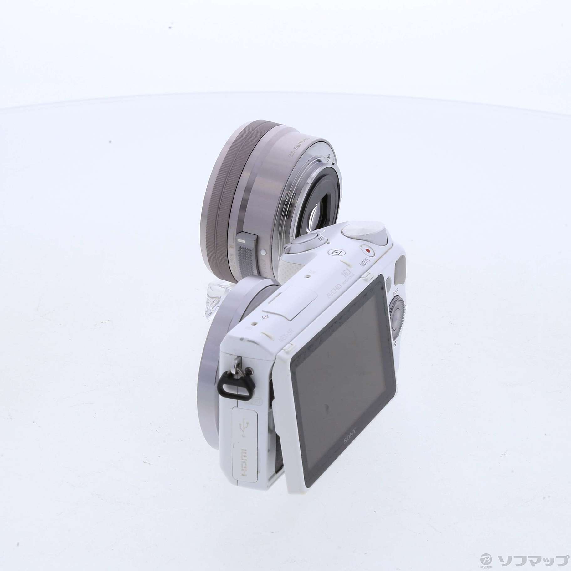 中古】α NEX-5RL パワーズームレンズキット 1610万画素／ホワイト ◇02 