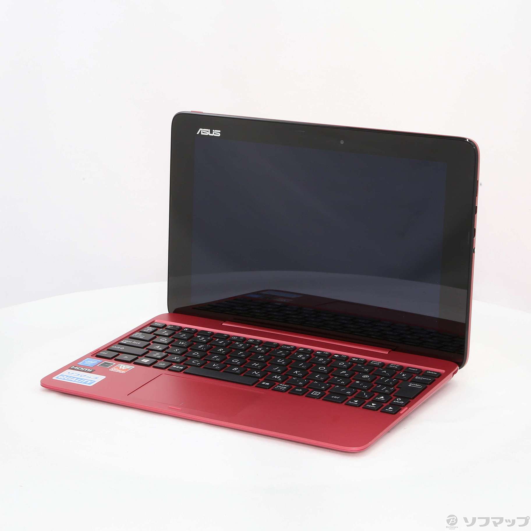 中古】TransBook T100HA T100HA-ROUGE ルージュレッド 〔Windows 10