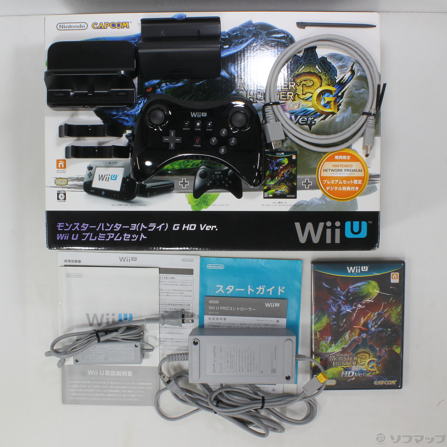 Wii U - (本体)モンスターハンター3G(トライG) HD Ver. Wii U プレミアムセット(WUP-S-KAFD) 任天堂 Yahoo!オークション -「モンスターハンター3g hd ver. wii u
