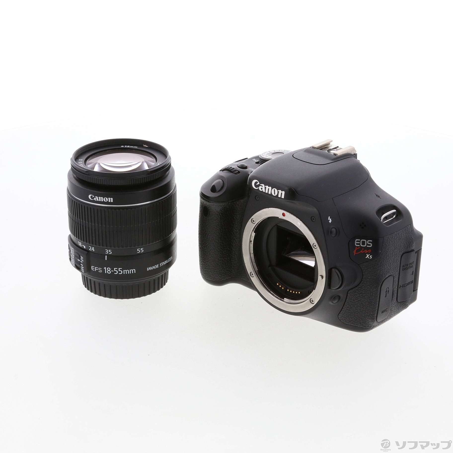 中古】EOS Kiss X5 EF-S18-55 IS II レンズキット ブラック