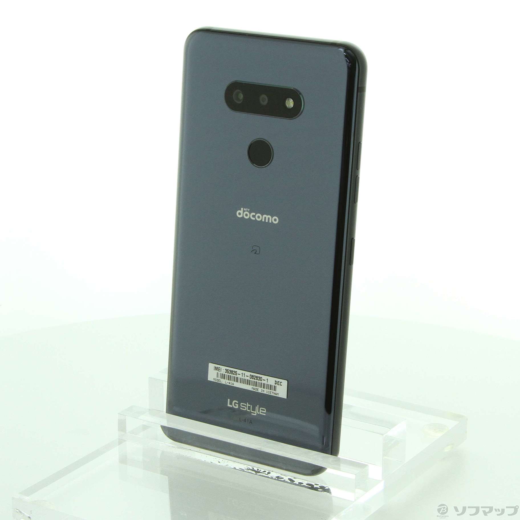 中古】LG style3 64GB ミラーブラック L-41A docomoロック解除SIM