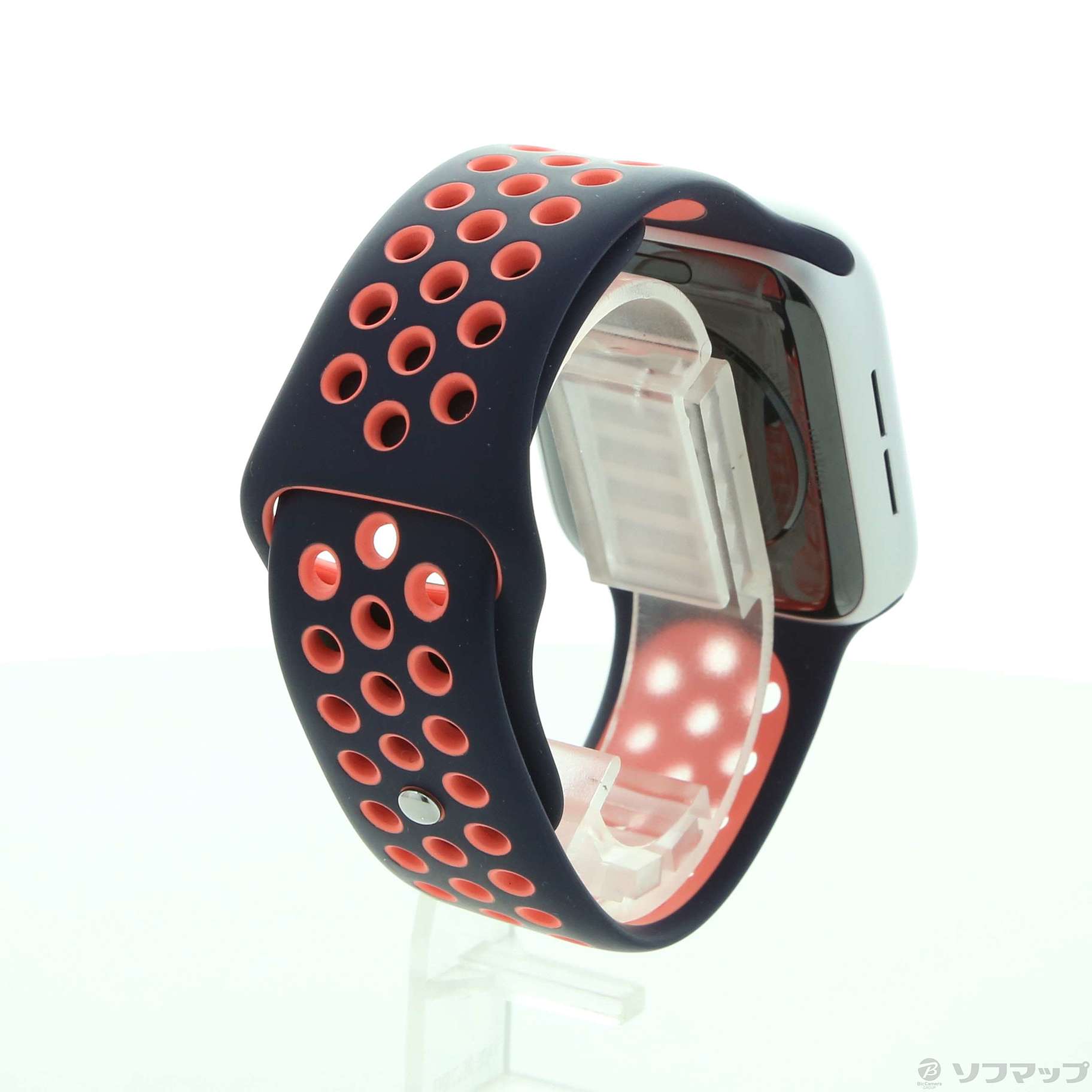 Apple Watch SE Nike GPS 44mm シルバーアルミニウムケース ブルーブラック／ブライトマンゴーNikeスポーツバンド