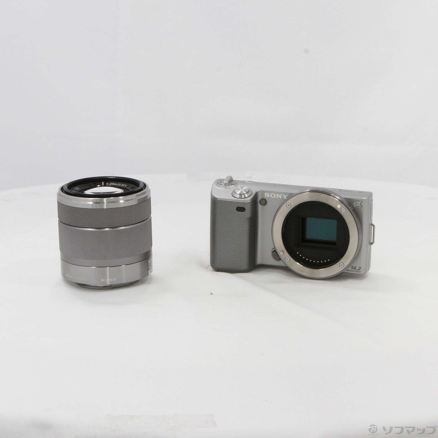 中古】NEX-5K (シルバー) ズームレンズキット E 18-55mm F3.5-5.6 OSS