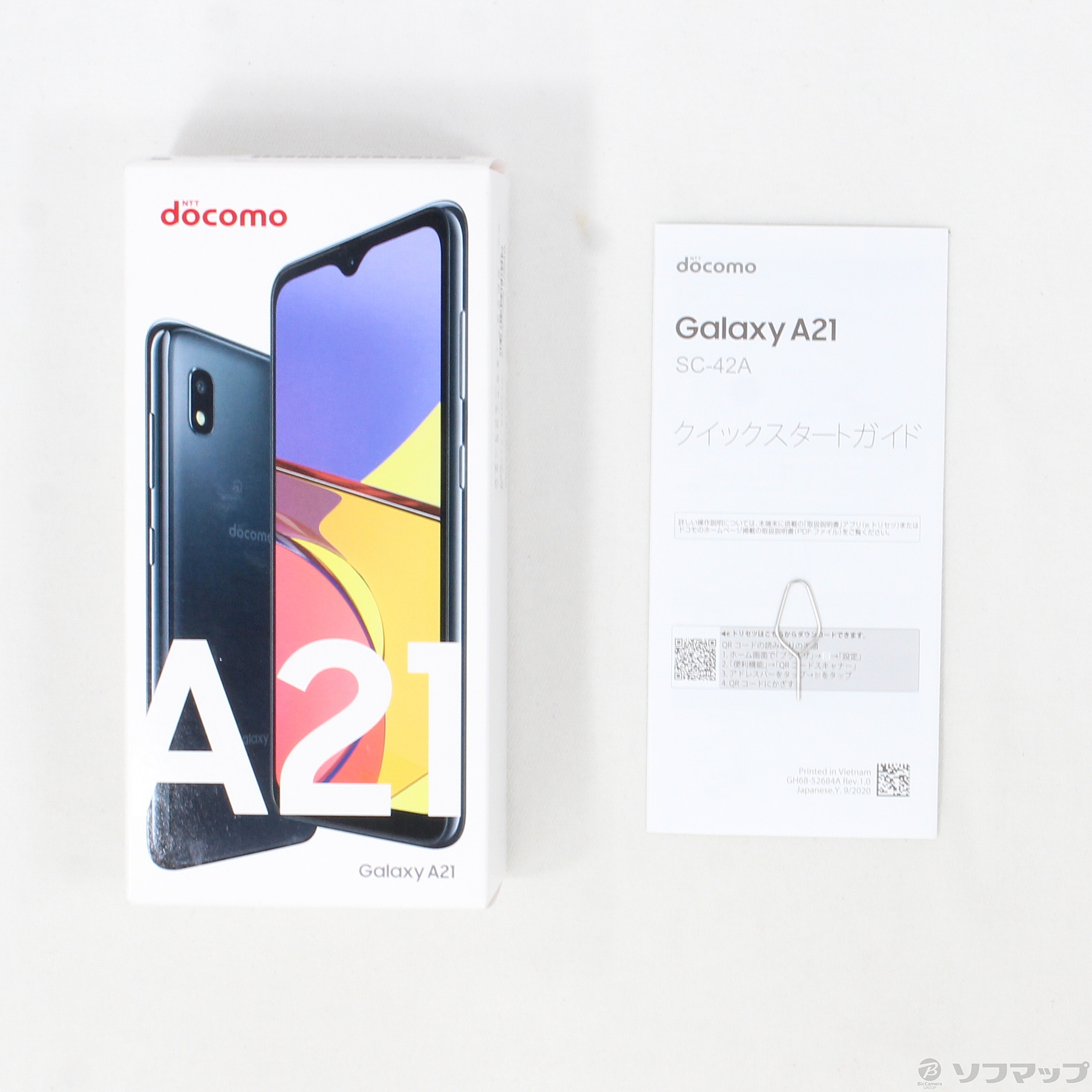 中古】GALAXY A21 64GB ブラック SC-42A docomoロック解除SIMフリー