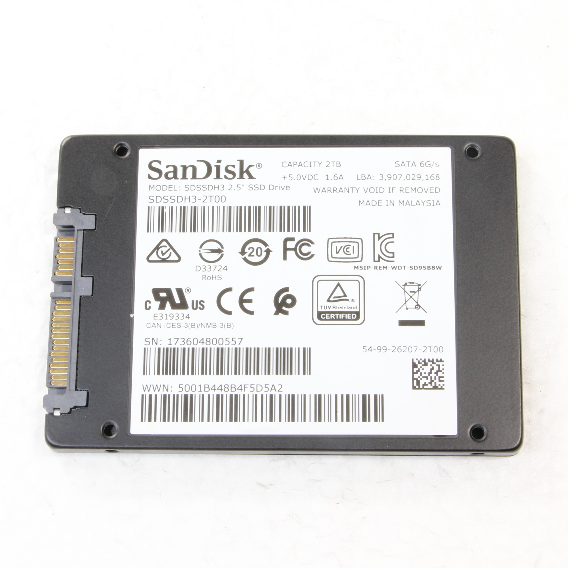 SanDisk SSD Ultra 3D 2TB SDSSDH3-2T00
