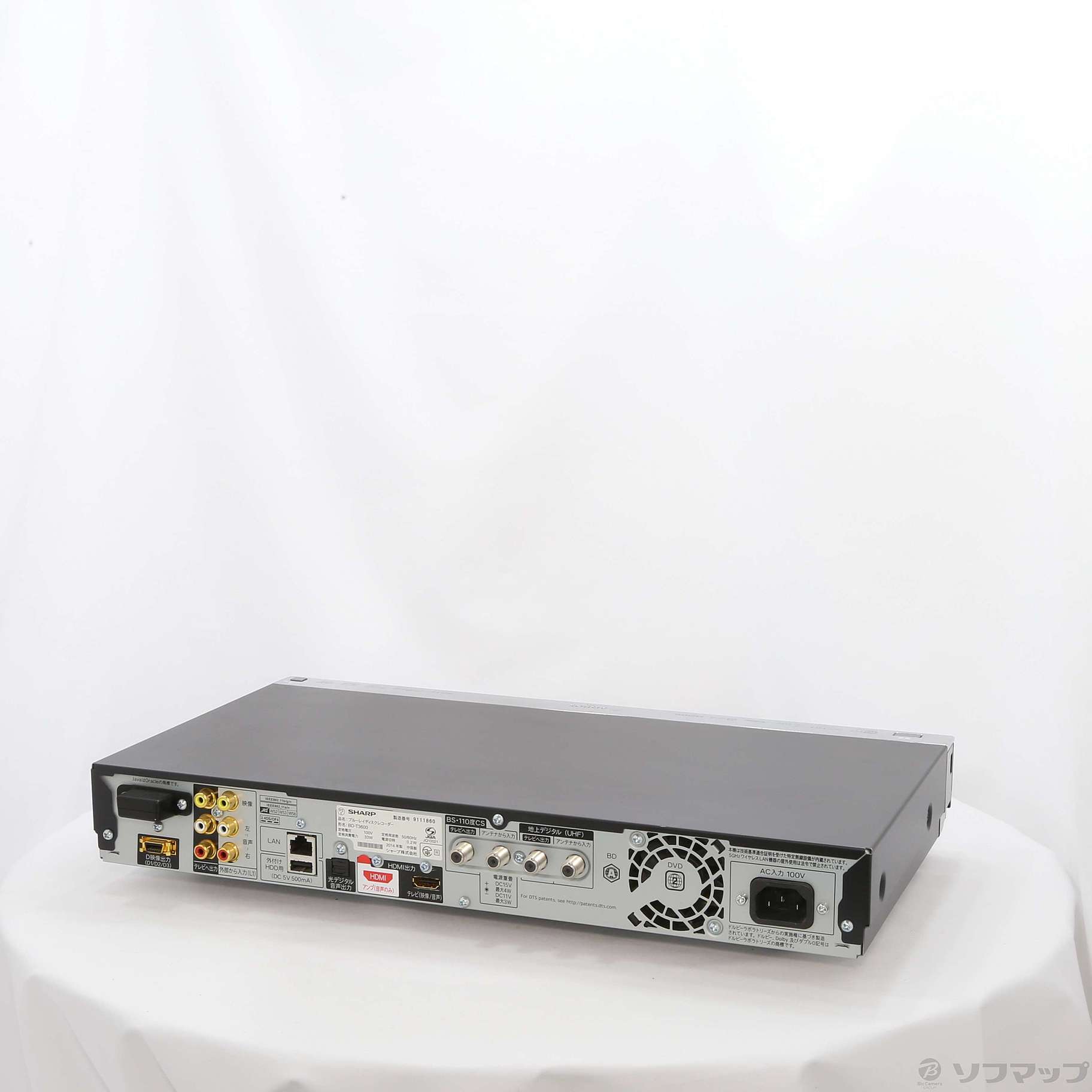 中古】AQUOSブルーレイ BD-T3600 [2133031391453] - リコレ